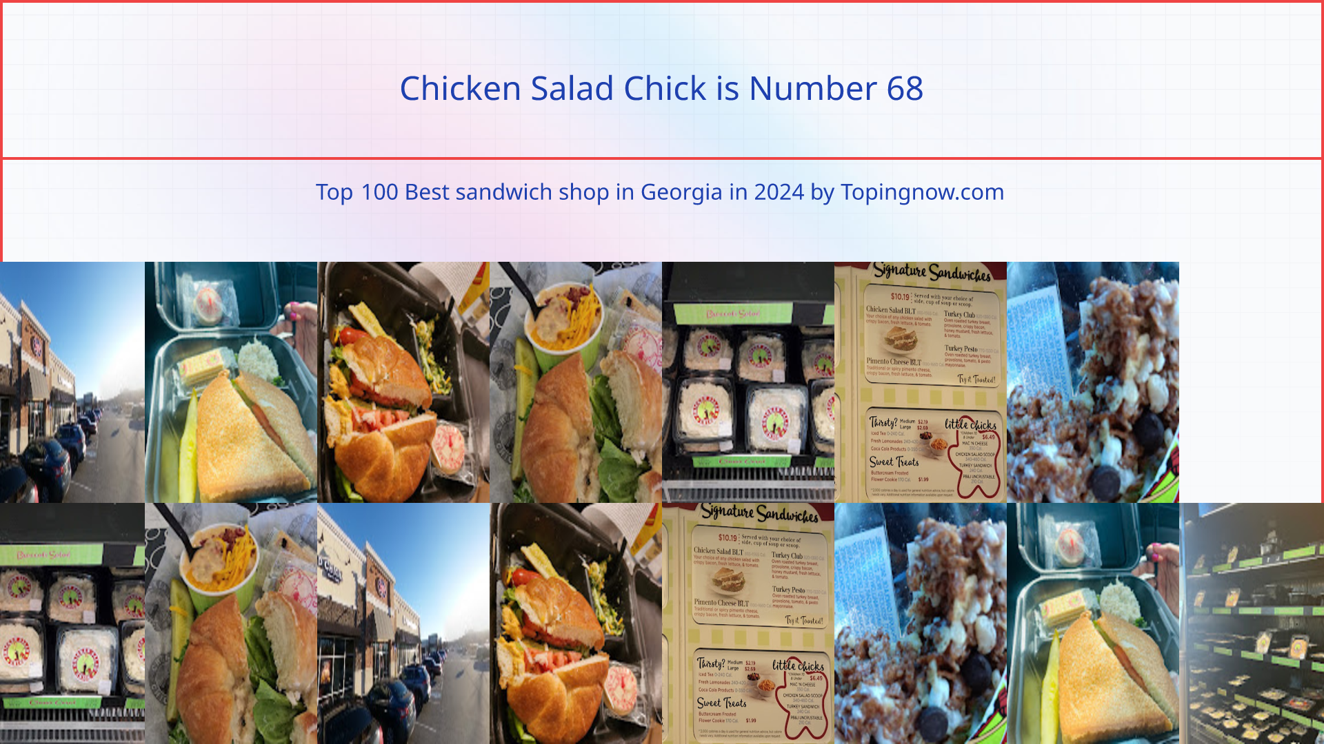 Chicken Salad Chick: Top 100 Best sandwich shop in Georgia in 2025