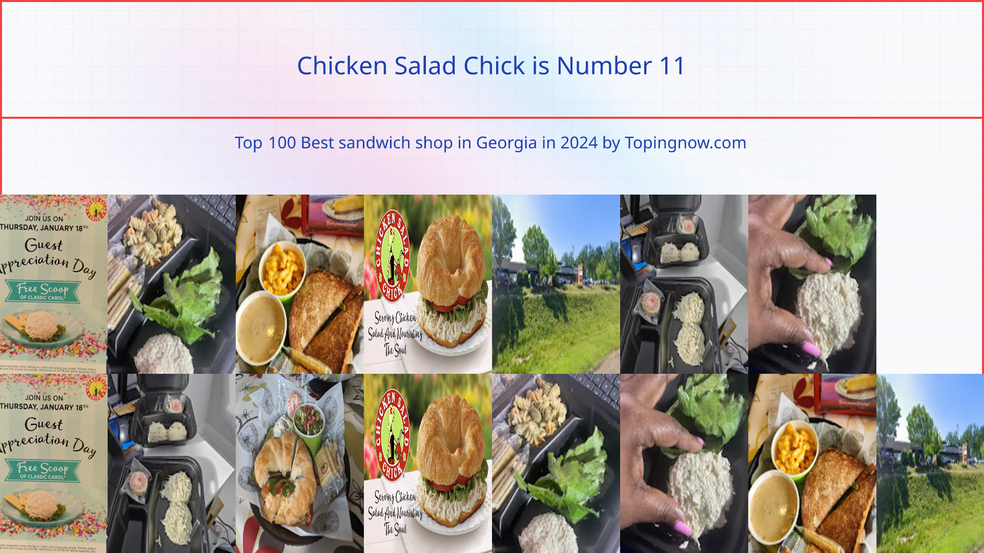 Chicken Salad Chick: Top 100 Best sandwich shop in Georgia in 2024