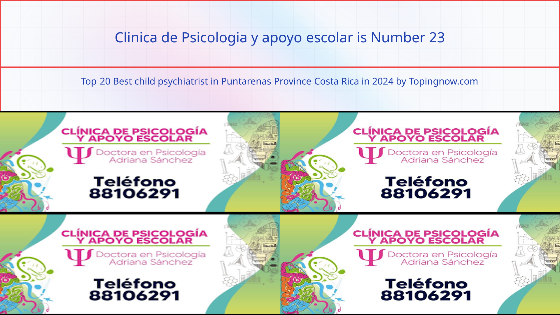 Clinica de Psicologia y apoyo escolar: Top 20 Best child psychiatrist in Puntarenas Province Costa Rica in 2024