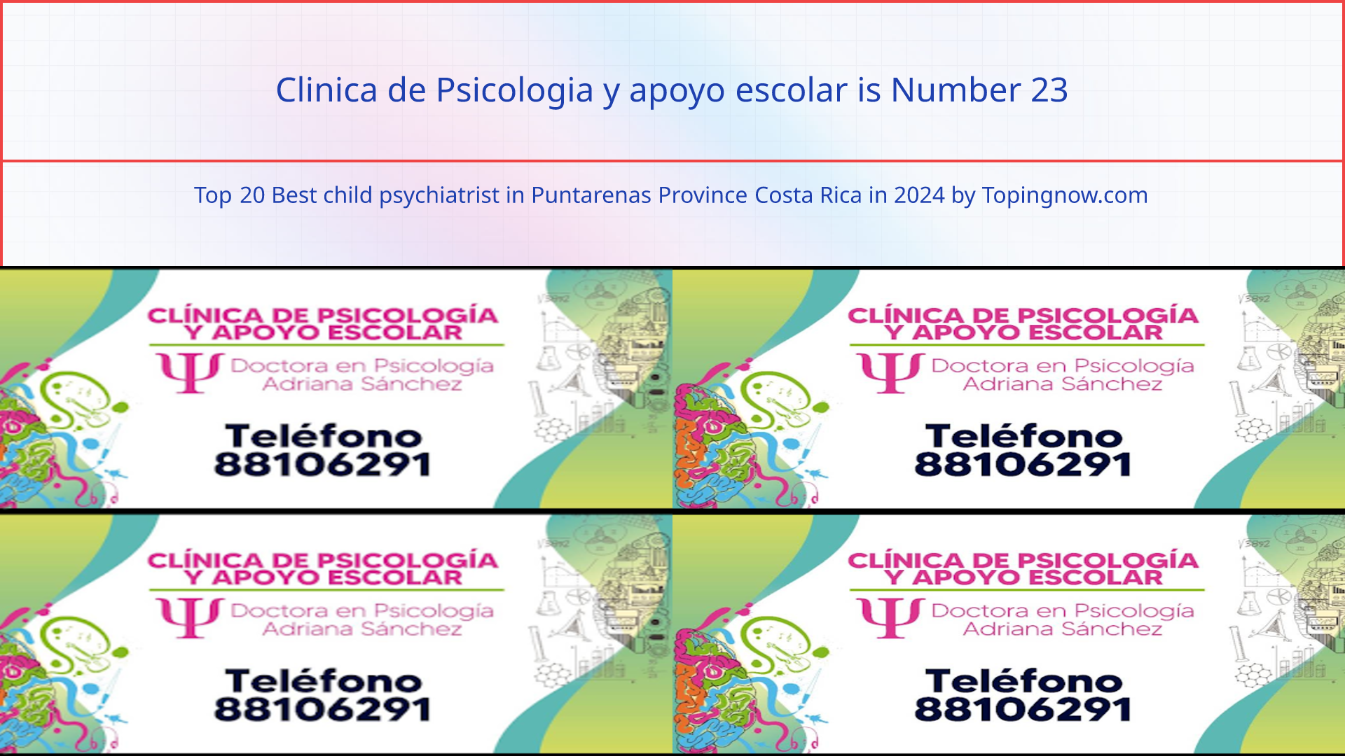 Clinica de Psicologia y apoyo escolar: Top 20 Best child psychiatrist in Puntarenas Province Costa Rica in 2025