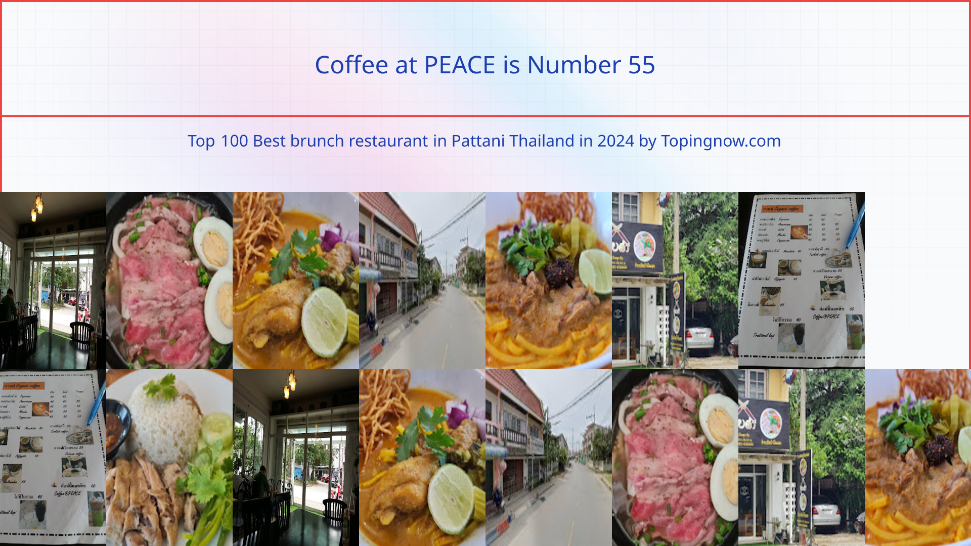 Coffee at PEACE: Top 100 Best brunch restaurant in Pattani Thailand in 2024