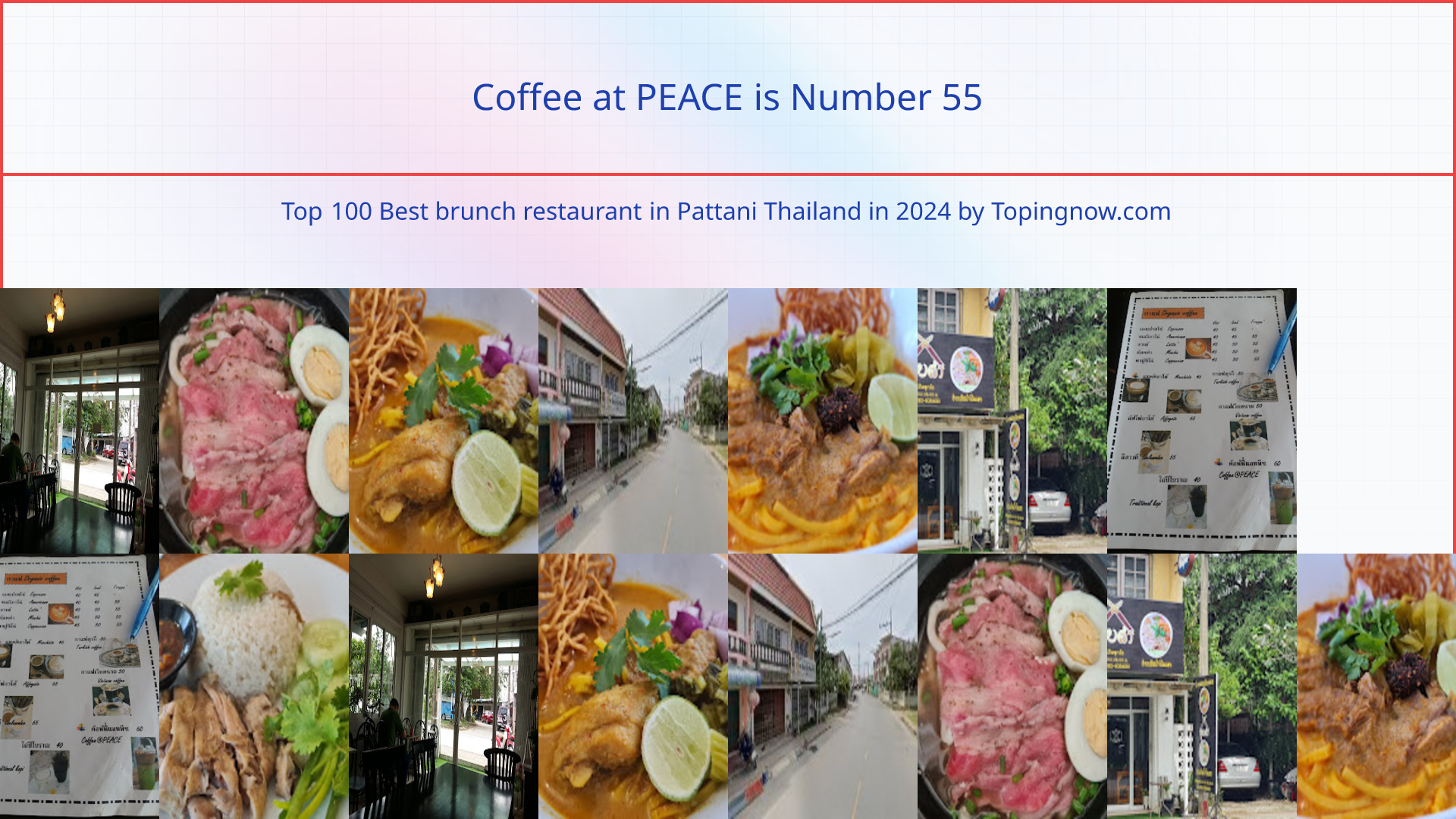 Coffee at PEACE: Top 100 Best brunch restaurant in Pattani Thailand in 2025