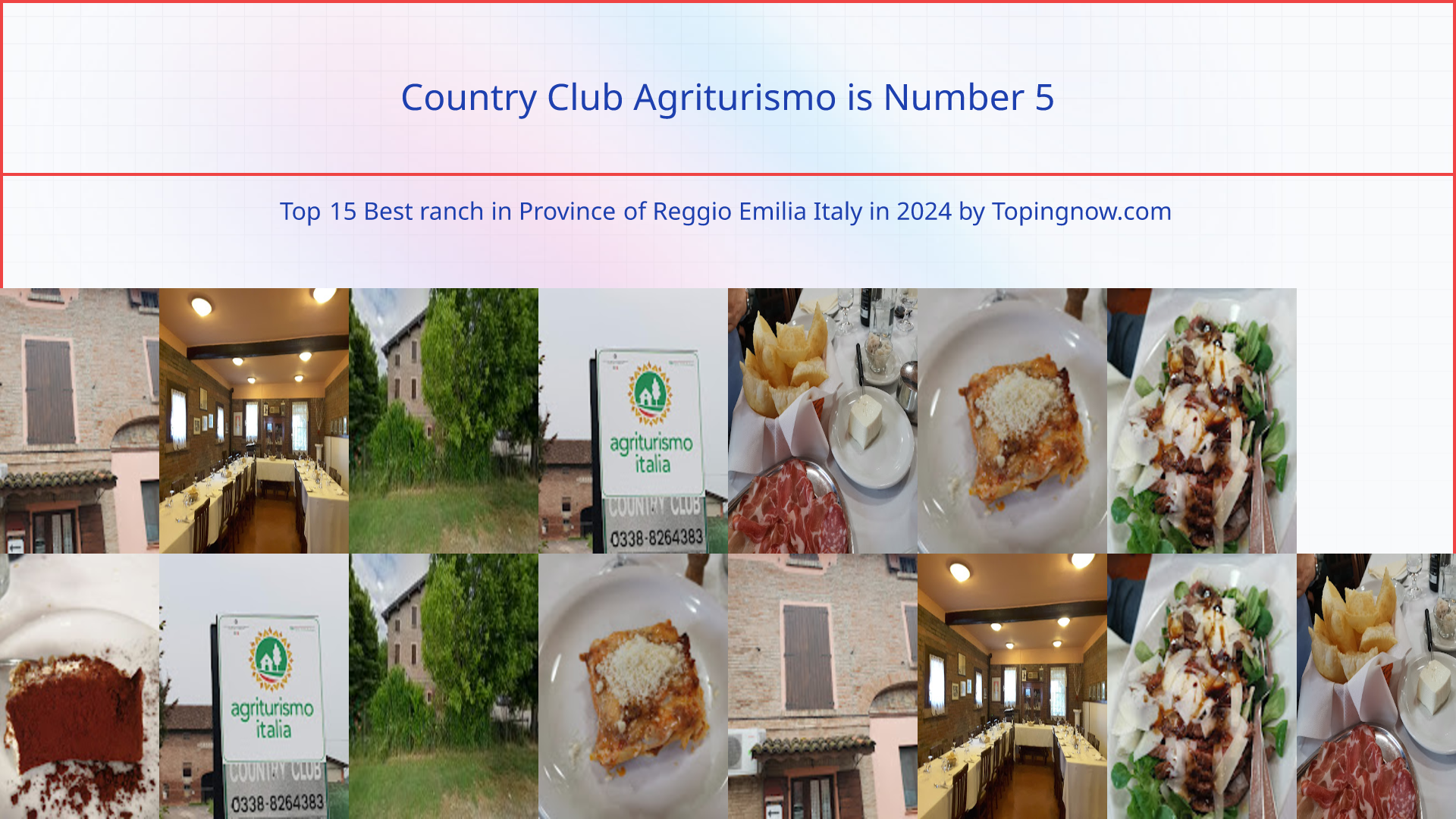 Country Club Agriturismo: Top 15 Best ranch in Province of Reggio Emilia Italy in 2024