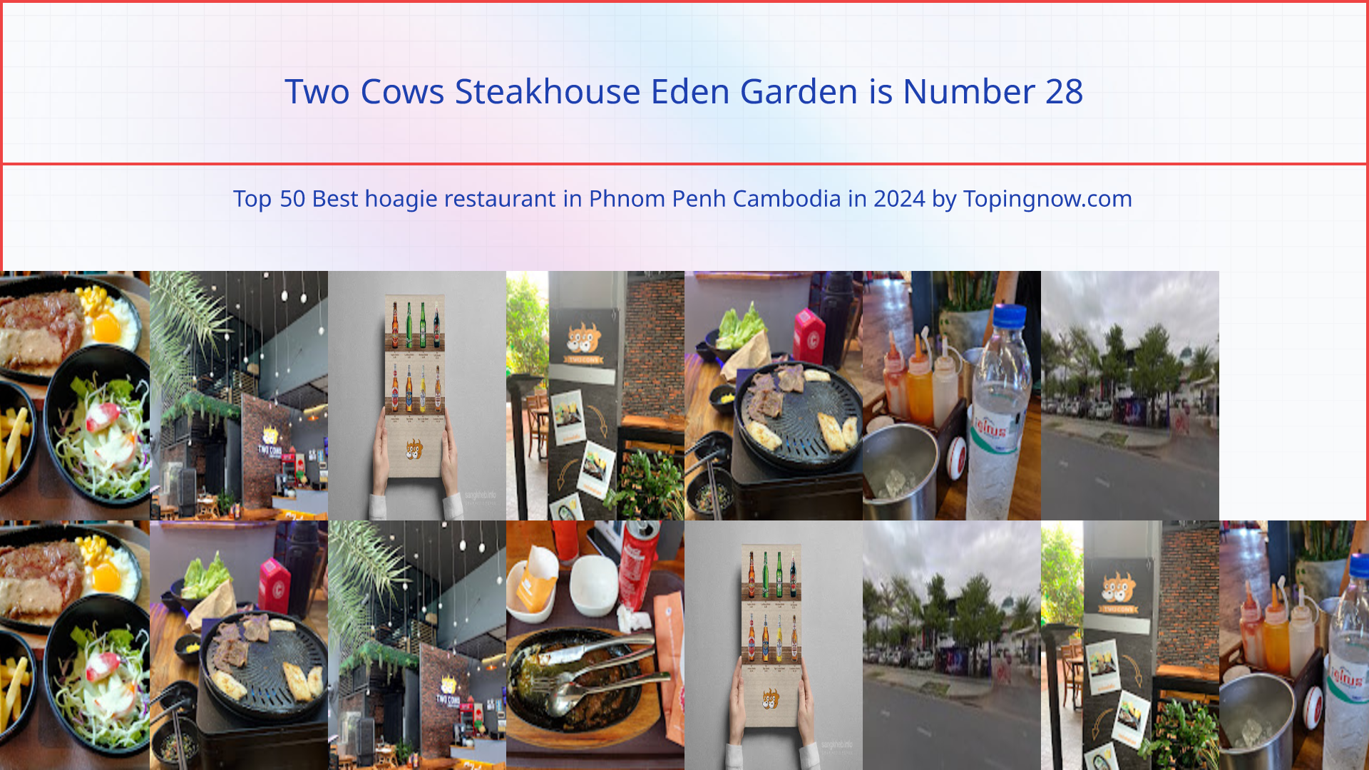 Two Cows Steakhouse Eden Garden: Top 50 Best hoagie restaurant in Phnom Penh Cambodia in 2024