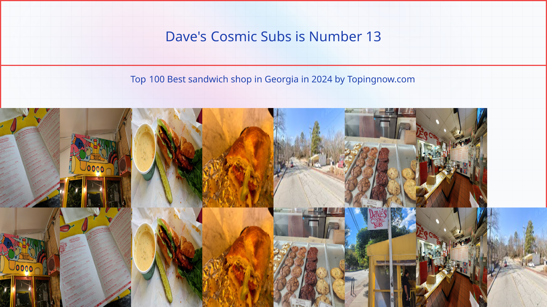 Dave's Cosmic Subs: Top 100 Best sandwich shop in Georgia in 2024