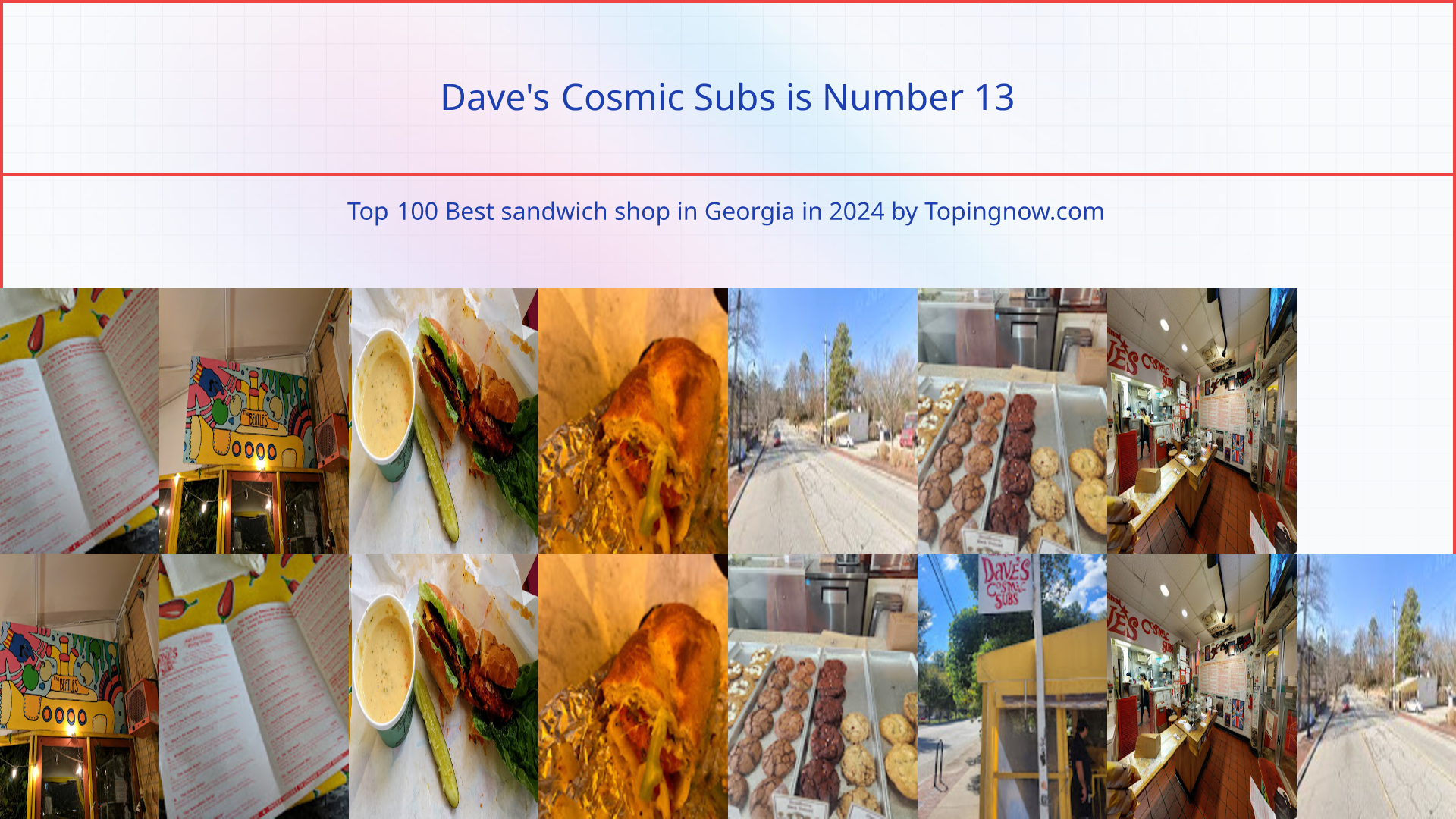 Dave's Cosmic Subs: Top 100 Best sandwich shop in Georgia in 2025