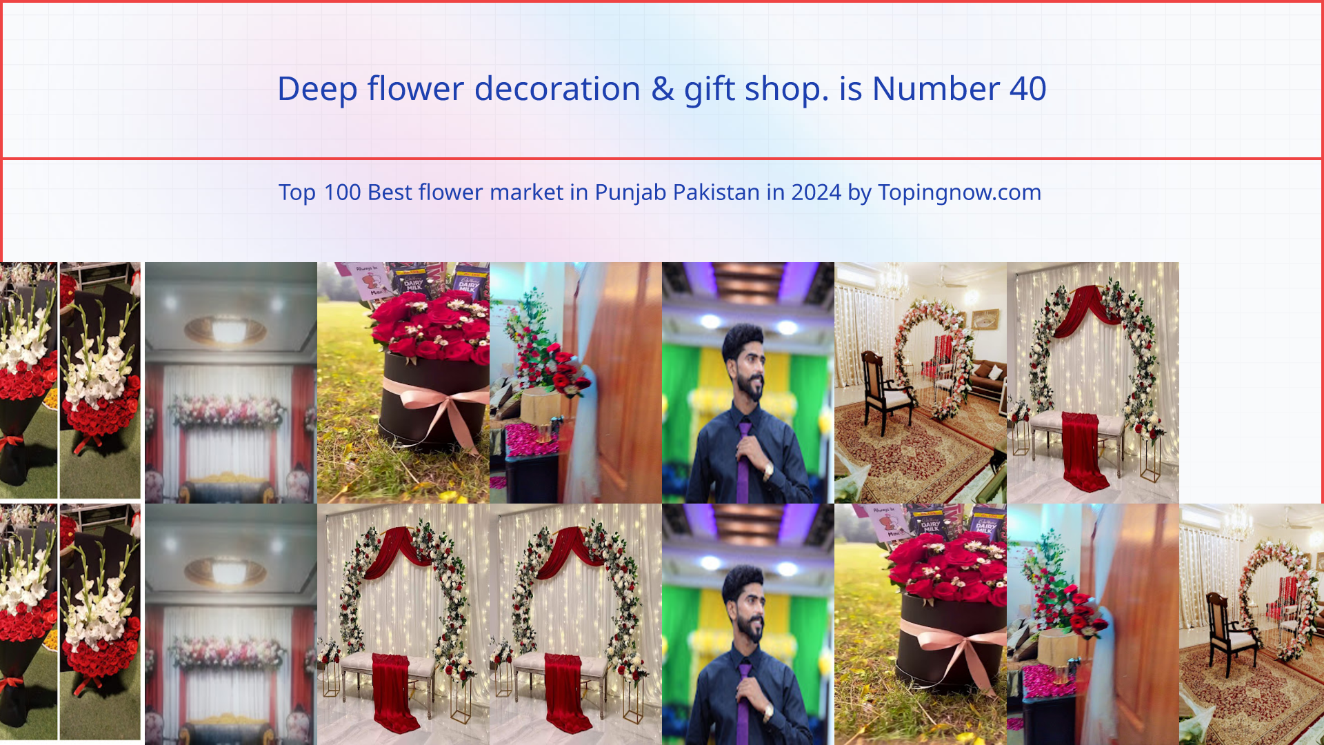 Deep flower decoration & gift shop.: Top 100 Best flower market in Punjab Pakistan in 2024
