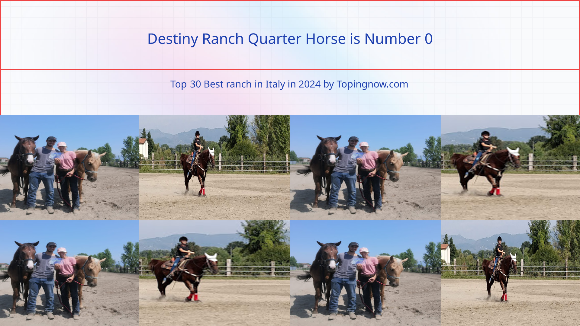 Destiny Ranch Quarter Horse: Top 30 Best ranch in Italy in 2024