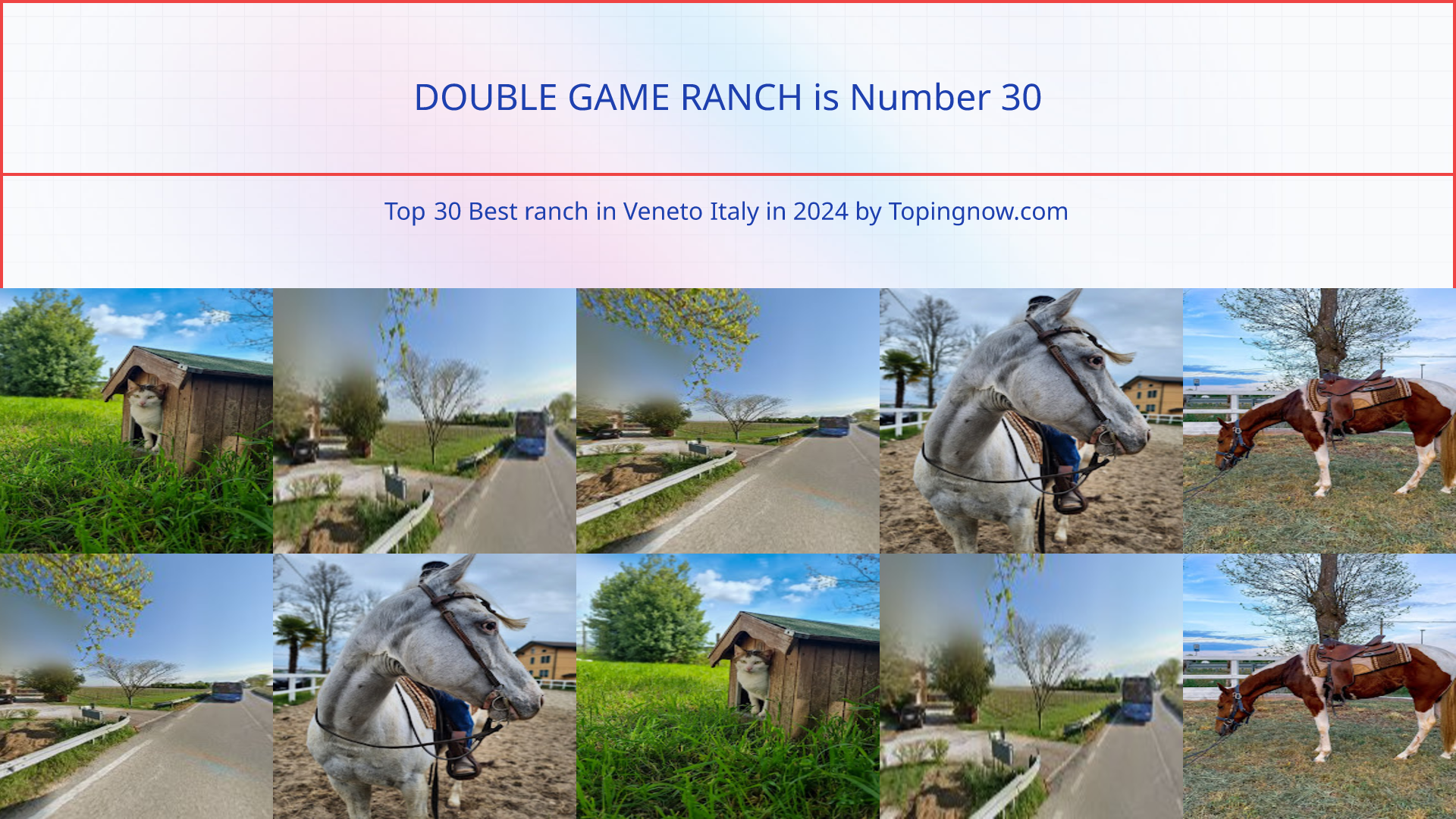 DOUBLE GAME RANCH: Top 30 Best ranch in Veneto Italy in 2024