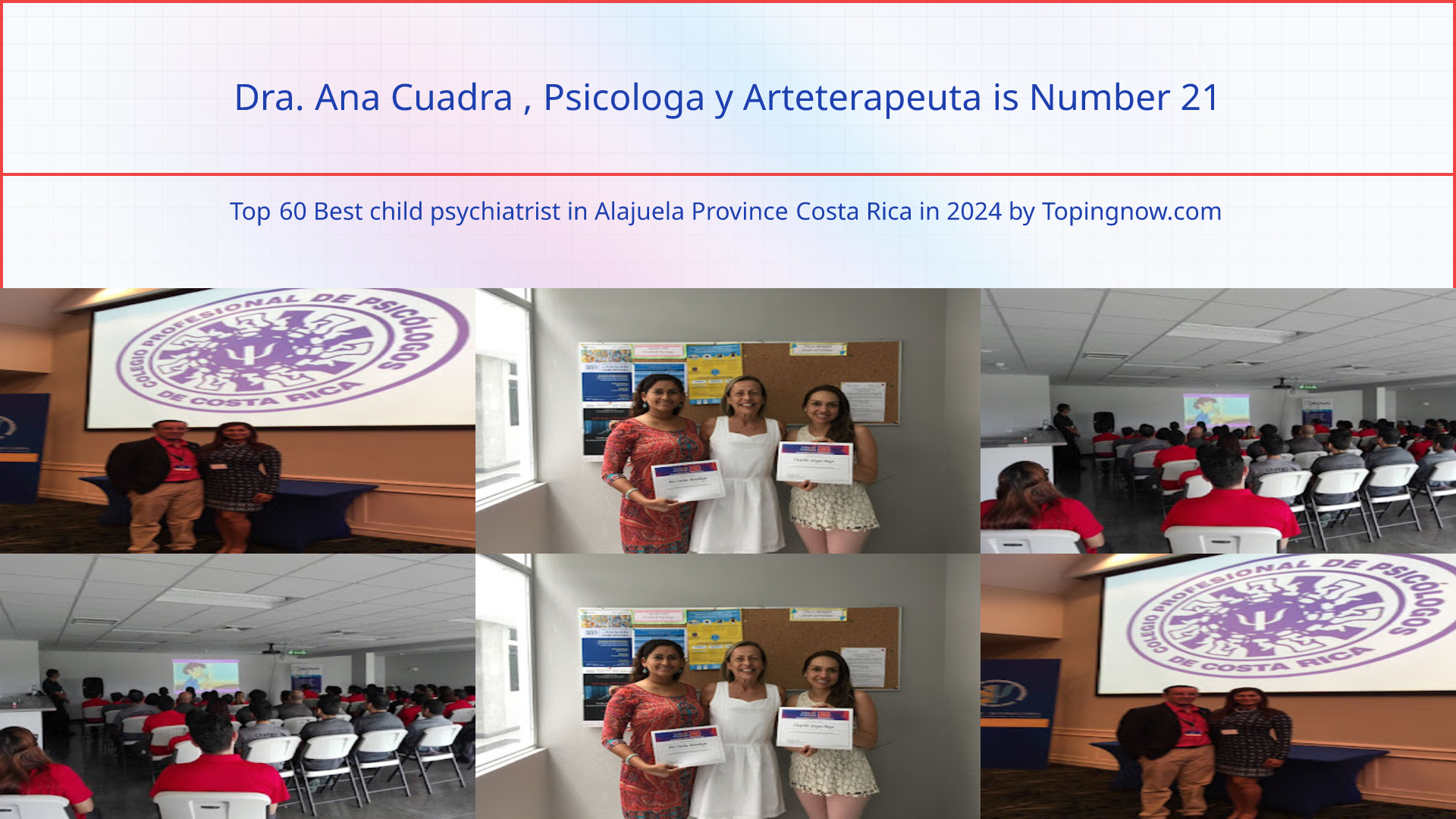 Dra. Ana Cuadra , Psicologa y Arteterapeuta: Top 60 Best child psychiatrist in Alajuela Province Costa Rica in 2024