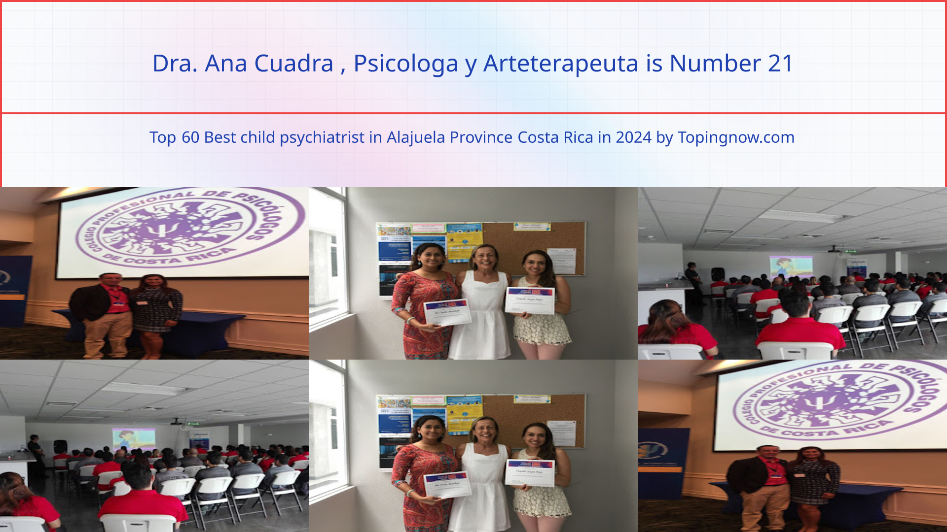 Dra. Ana Cuadra , Psicologa y Arteterapeuta: Top 60 Best child psychiatrist in Alajuela Province Costa Rica in 2025