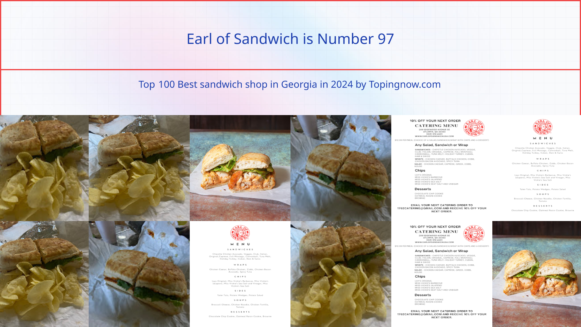 Earl of Sandwich: Top 100 Best sandwich shop in Georgia in 2024
