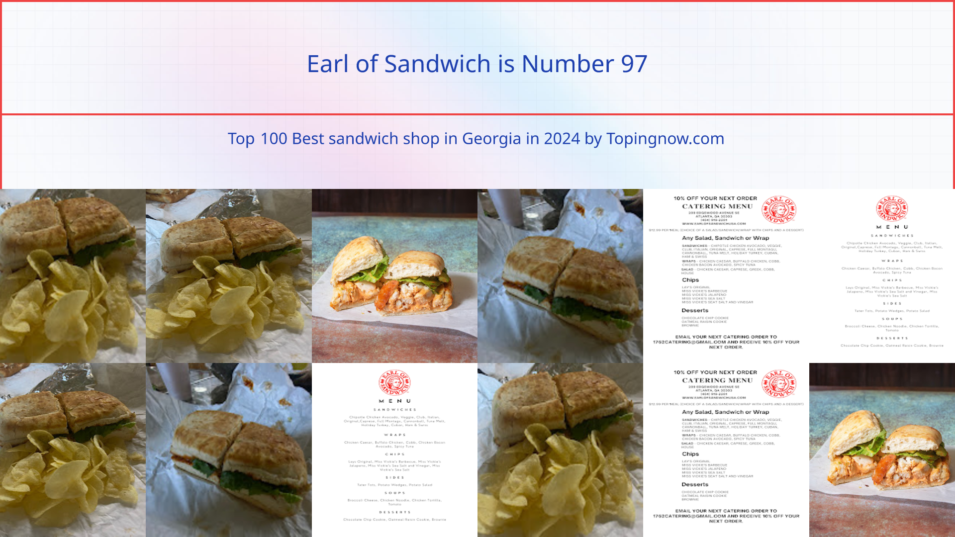 Earl of Sandwich: Top 100 Best sandwich shop in Georgia in 2025