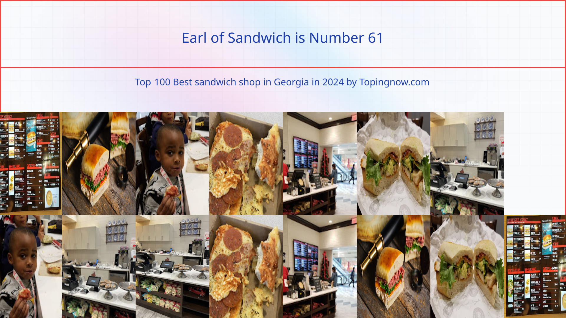 Earl of Sandwich: Top 100 Best sandwich shop in Georgia in 2024