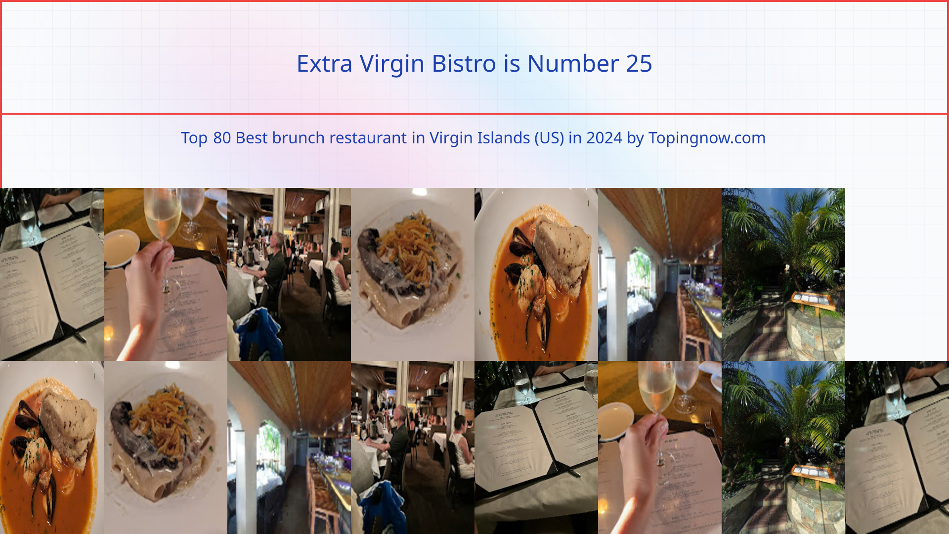 Extra Virgin Bistro: Top 80 Best brunch restaurant in Virgin Islands (US) in 2024