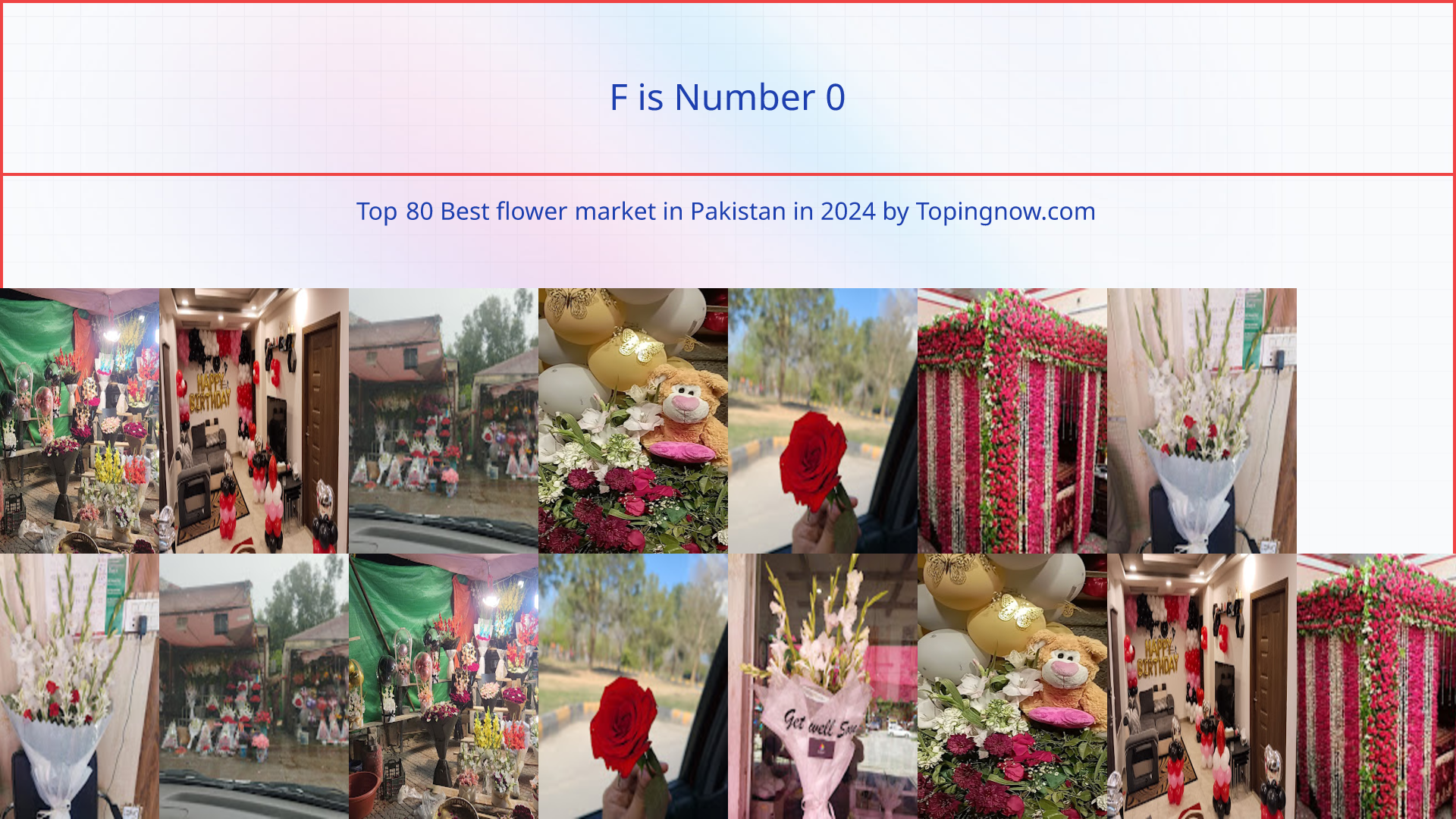 F: Top 80 Best flower market in Pakistan in 2025