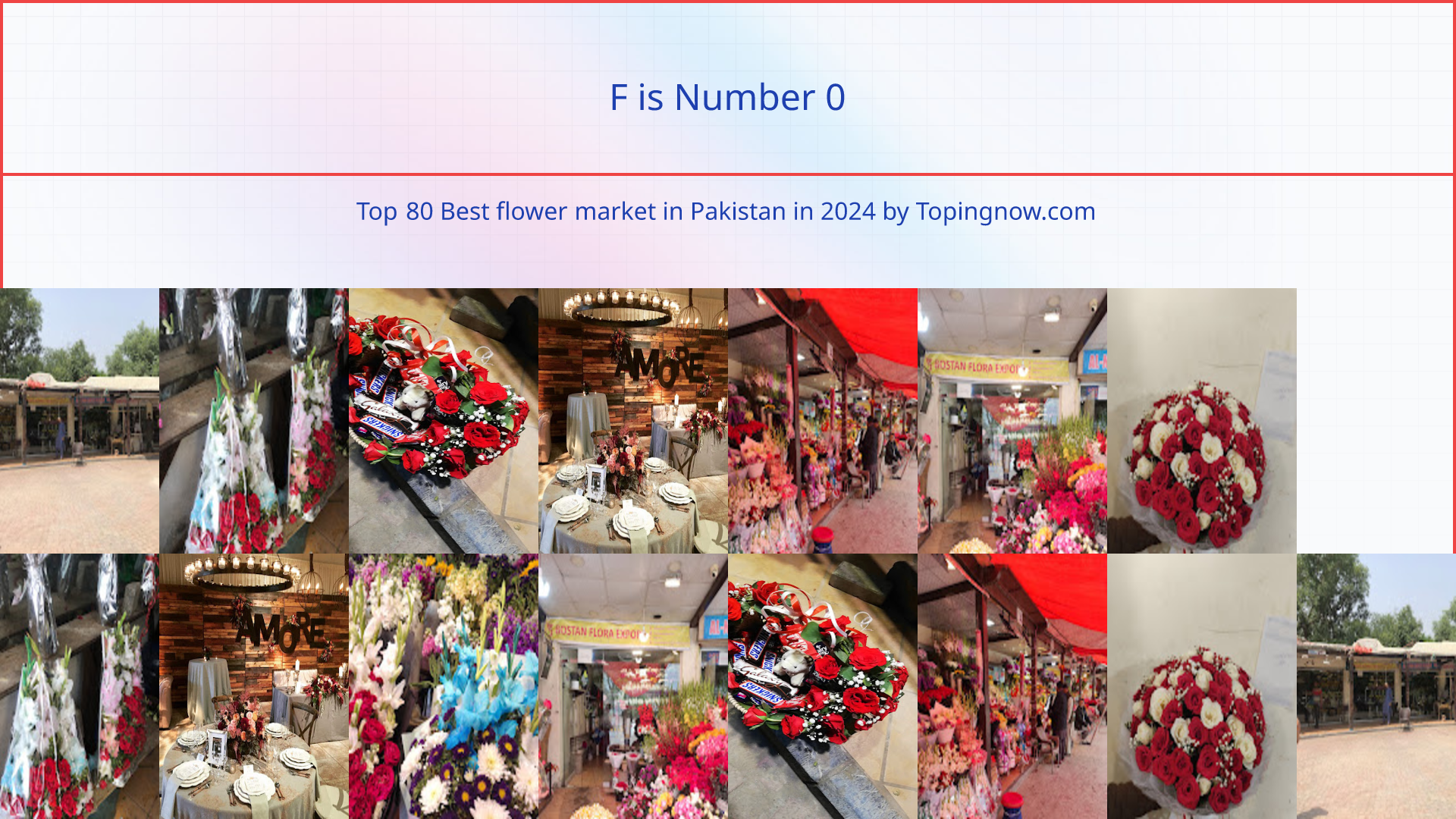 F: Top 80 Best flower market in Pakistan in 2024