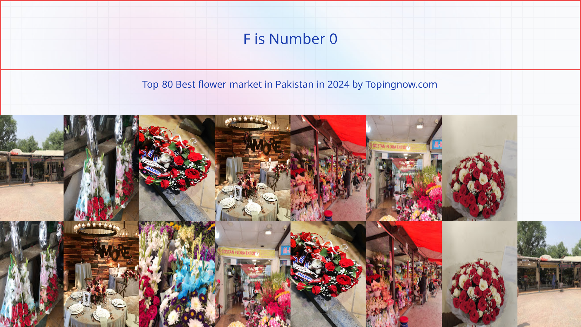 F: Top 80 Best flower market in Pakistan in 2025