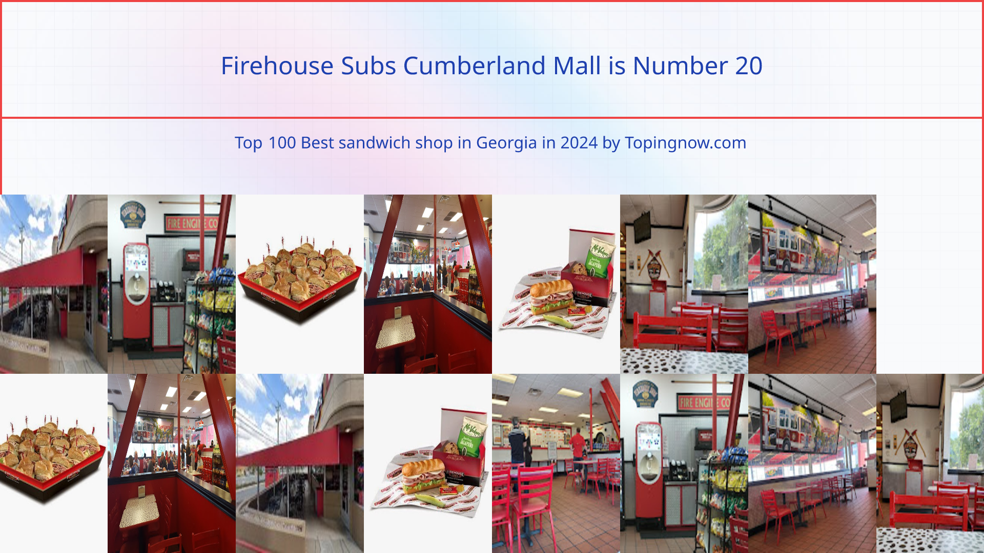 Firehouse Subs Cumberland Mall: Top 100 Best sandwich shop in Georgia in 2024