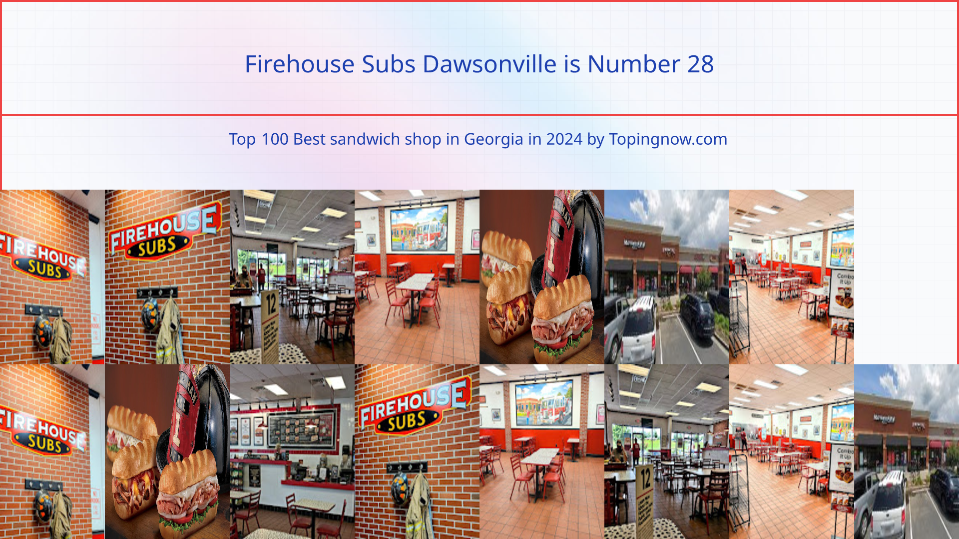 Firehouse Subs Dawsonville: Top 100 Best sandwich shop in Georgia in 2024