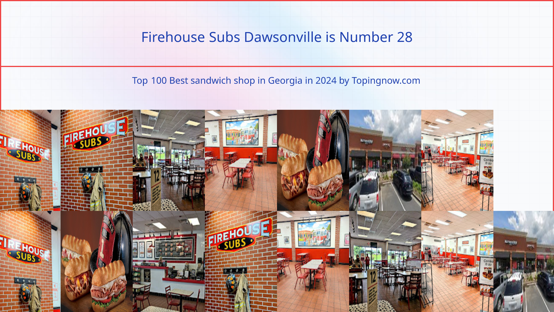 Firehouse Subs Dawsonville: Top 100 Best sandwich shop in Georgia in 2025