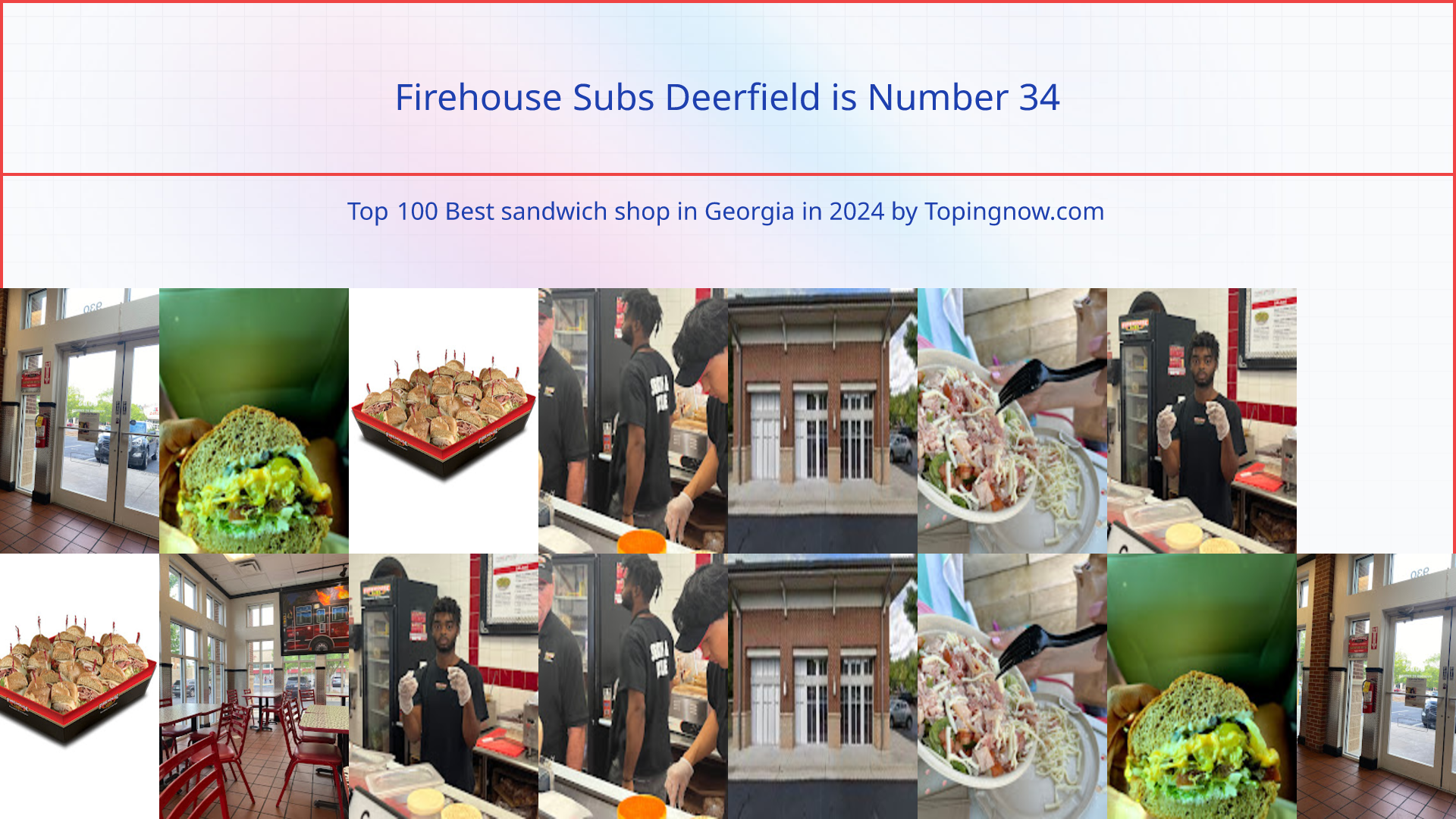 Firehouse Subs Deerfield: Top 100 Best sandwich shop in Georgia in 2024