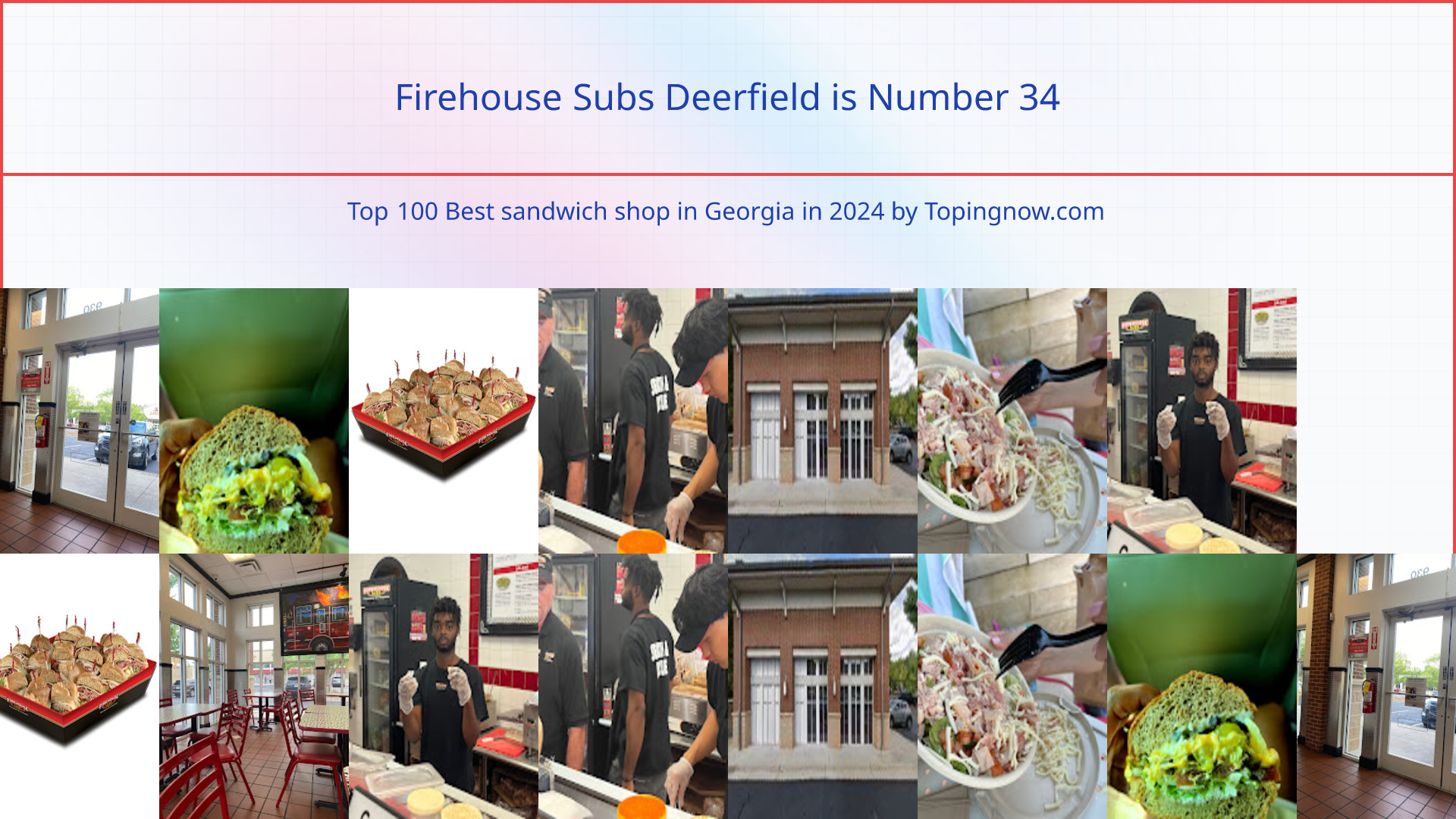 Firehouse Subs Deerfield: Top 100 Best sandwich shop in Georgia in 2025