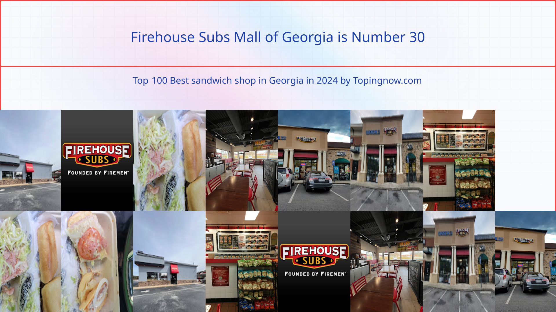 Firehouse Subs Mall of Georgia: Top 100 Best sandwich shop in Georgia in 2024