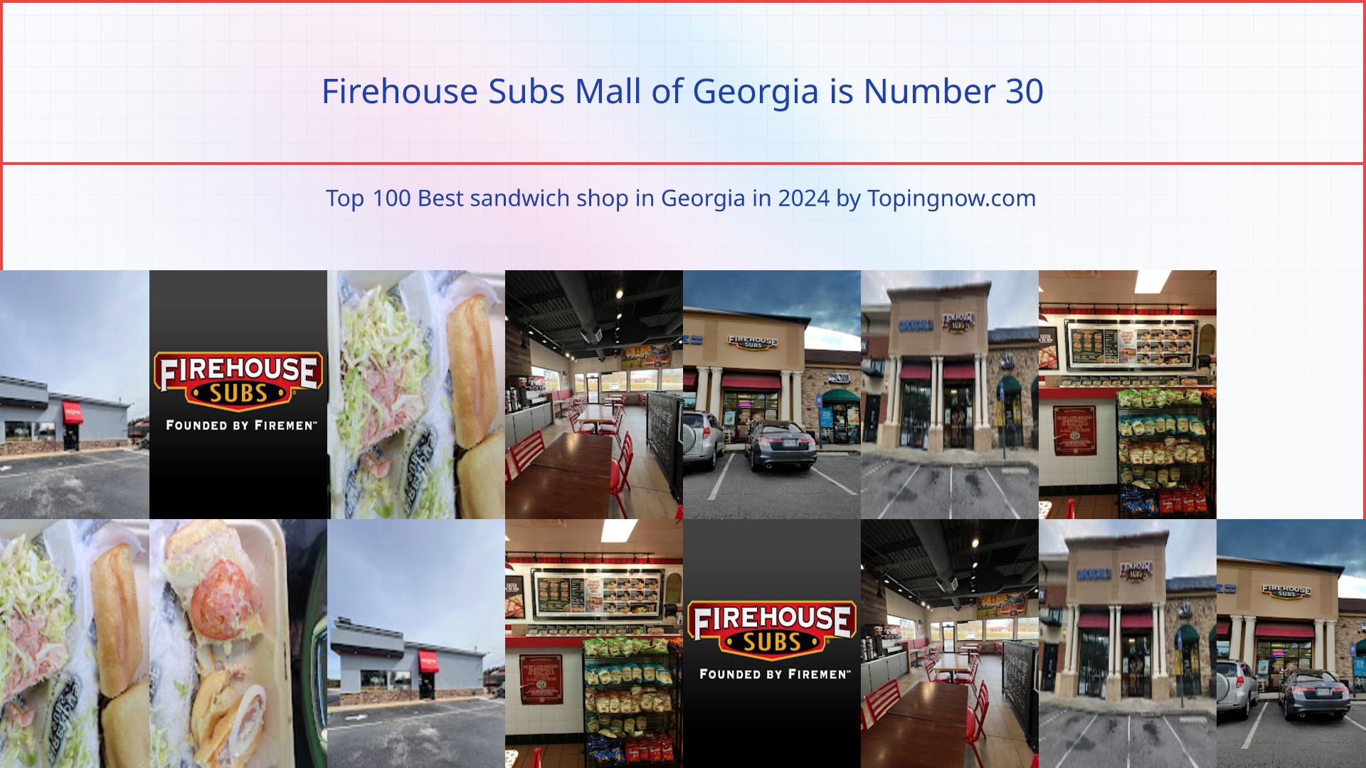 Firehouse Subs Mall of Georgia: Top 100 Best sandwich shop in Georgia in 2025