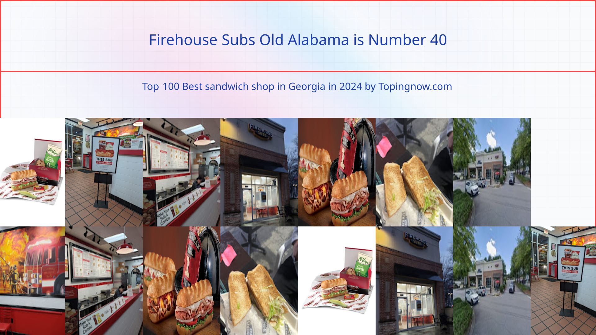 Firehouse Subs Old Alabama: Top 100 Best sandwich shop in Georgia in 2025