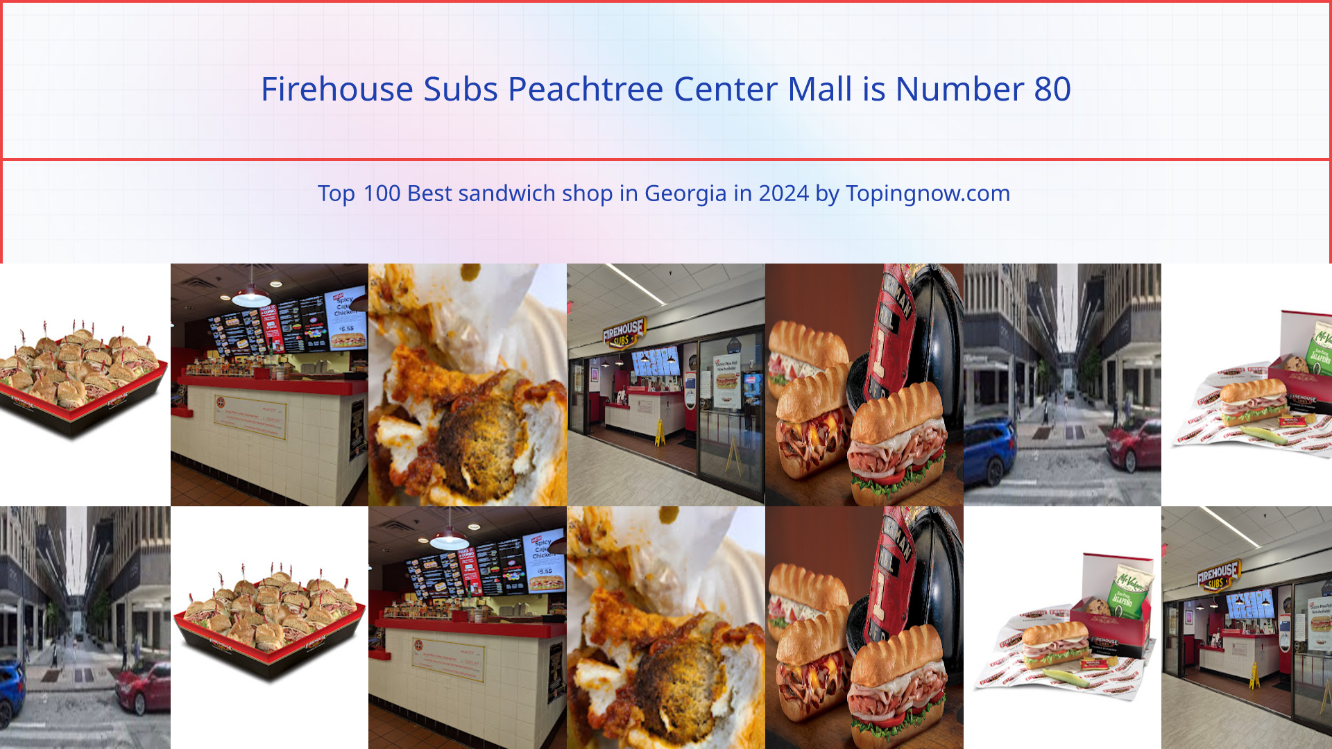 Firehouse Subs Peachtree Center Mall: Top 100 Best sandwich shop in Georgia in 2024