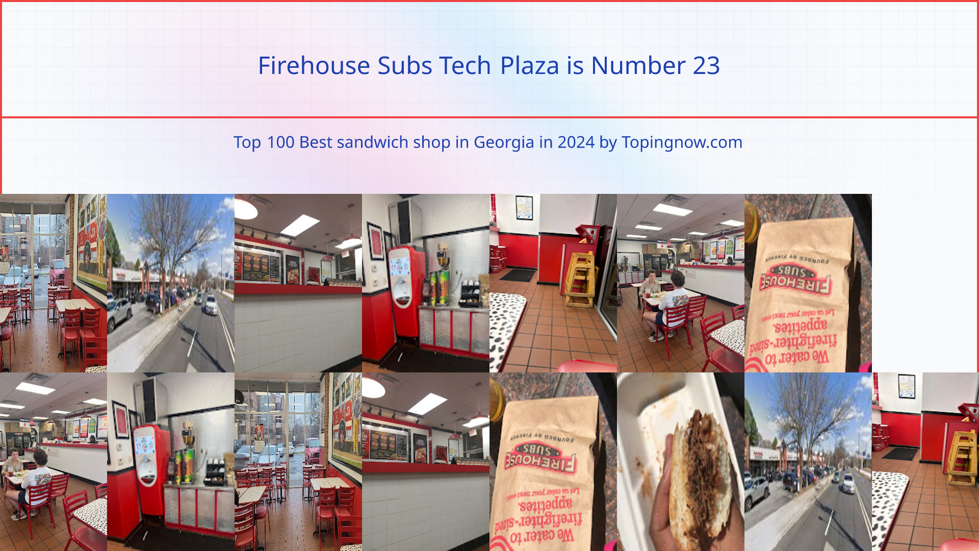 Firehouse Subs Tech Plaza: Top 100 Best sandwich shop in Georgia in 2024