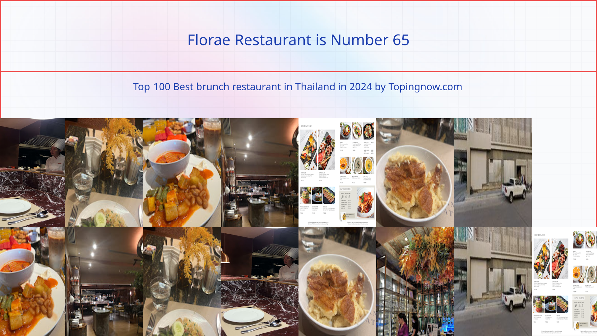 Florae Restaurant: Top 100 Best brunch restaurant in Thailand in 2025