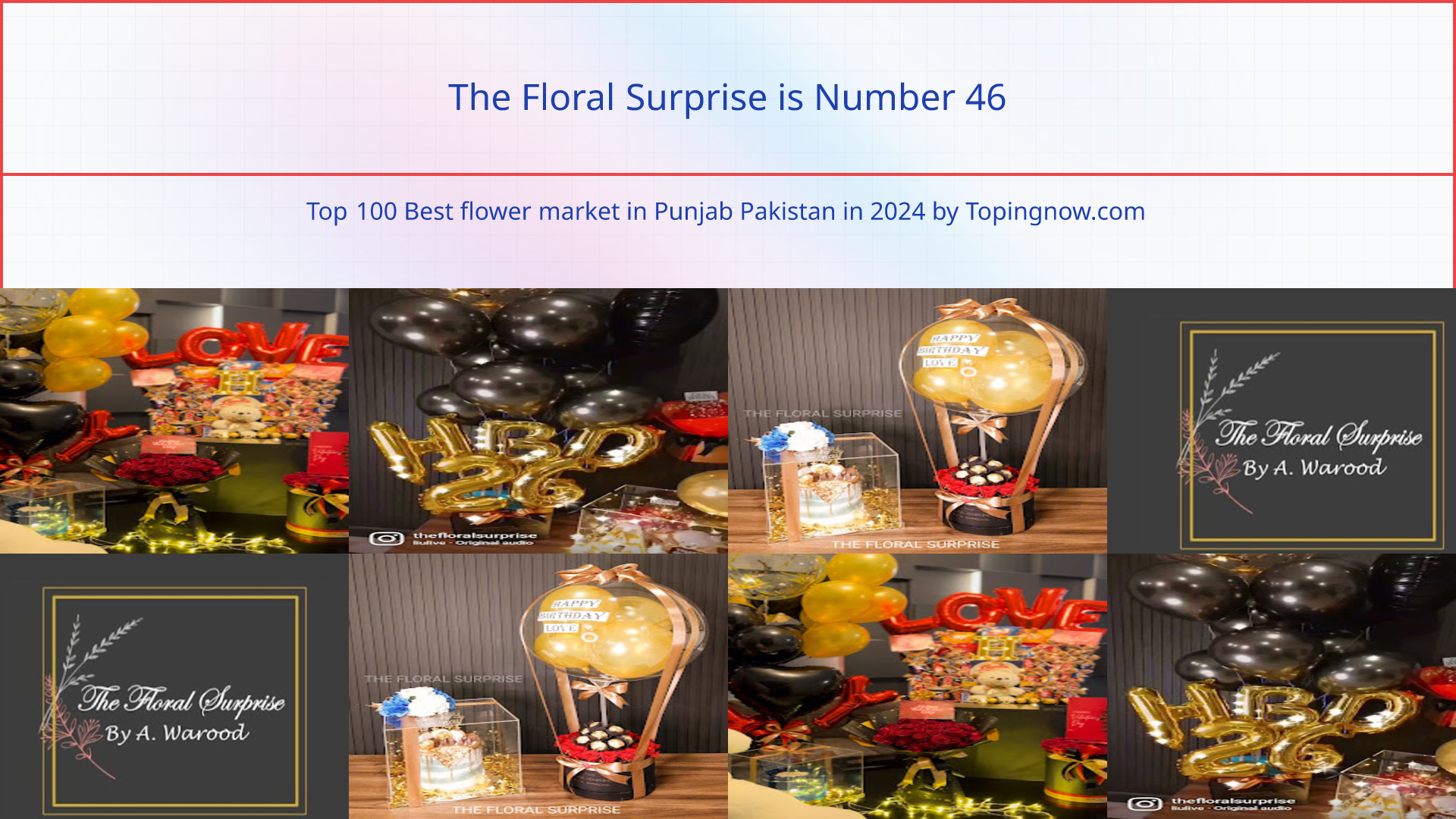 The Floral Surprise: Top 100 Best flower market in Punjab Pakistan in 2024