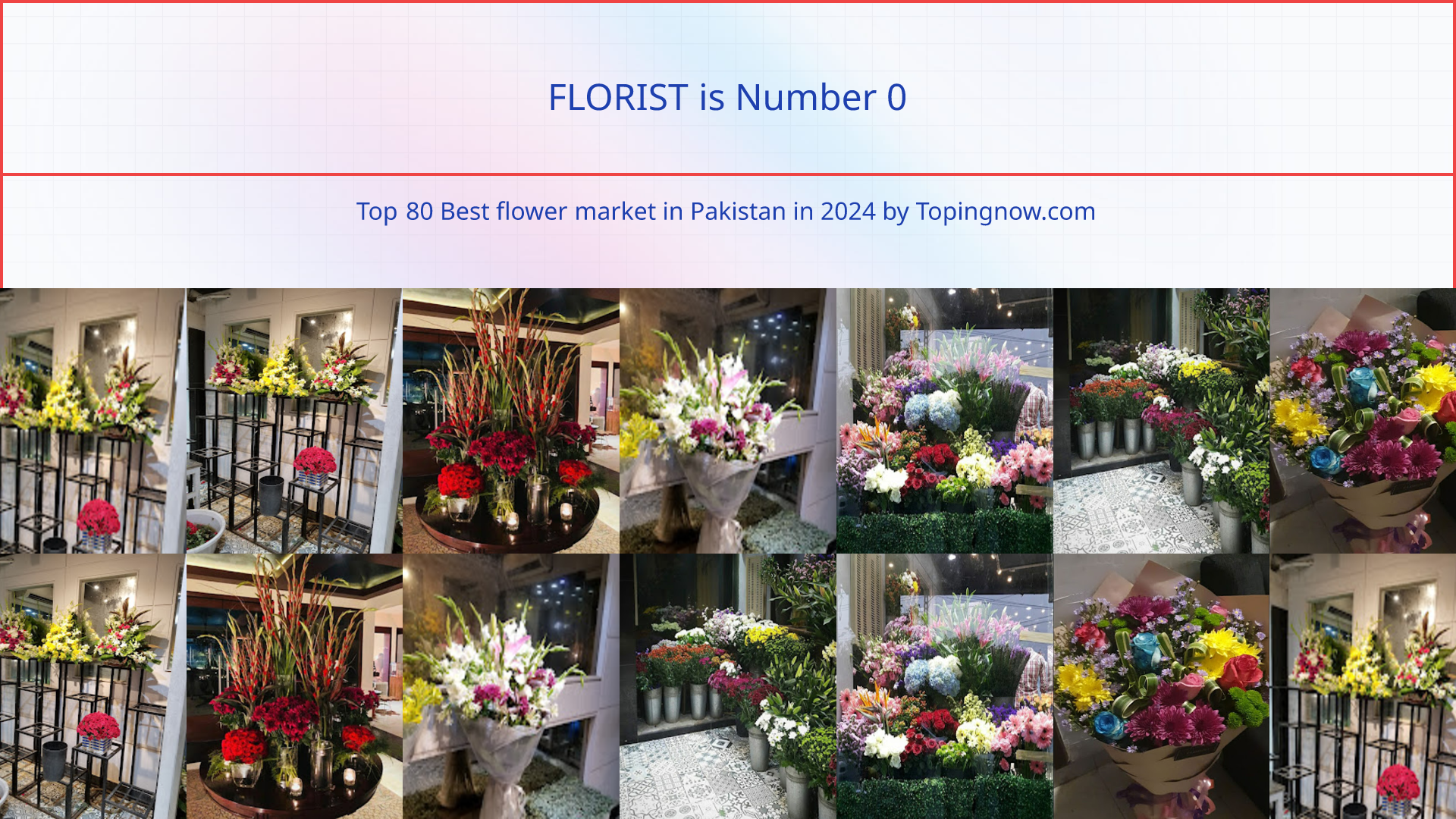 FLORIST: Top 80 Best flower market in Pakistan in 2024