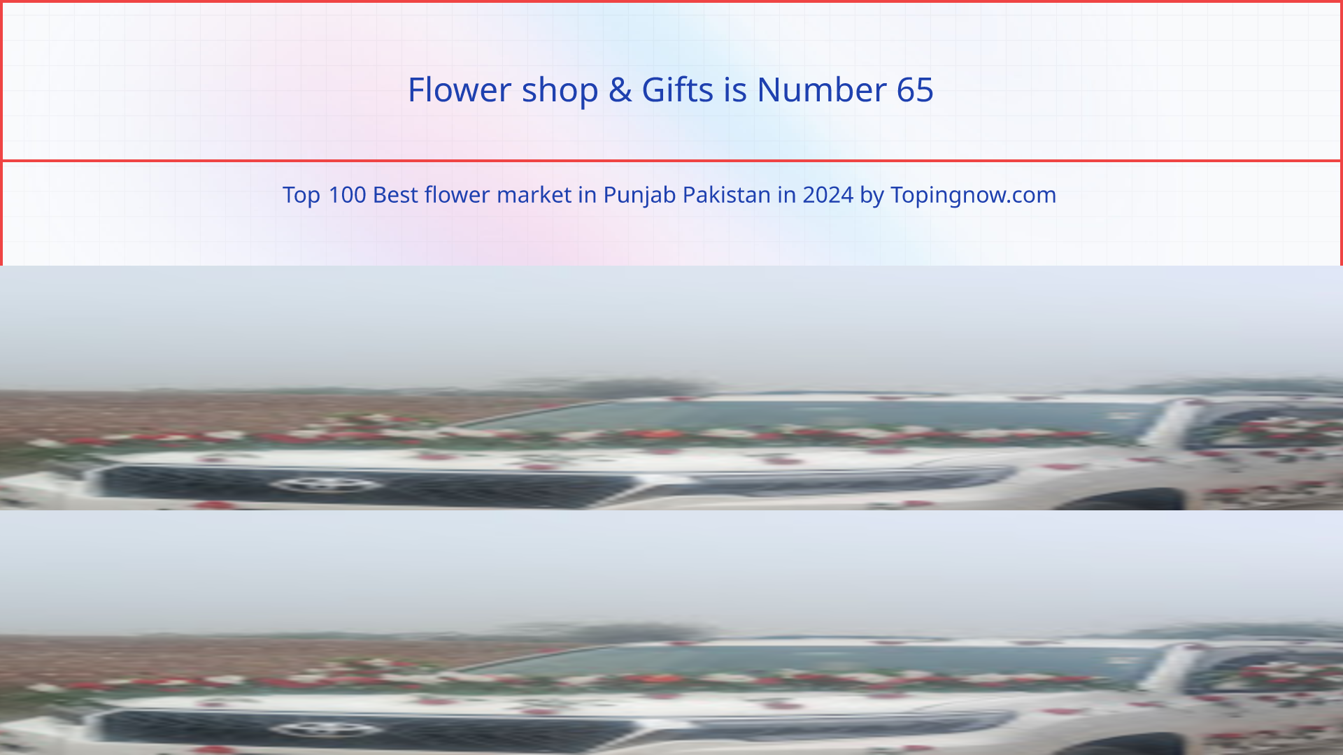 Flower shop & Gifts: Top 100 Best flower market in Punjab Pakistan in 2024