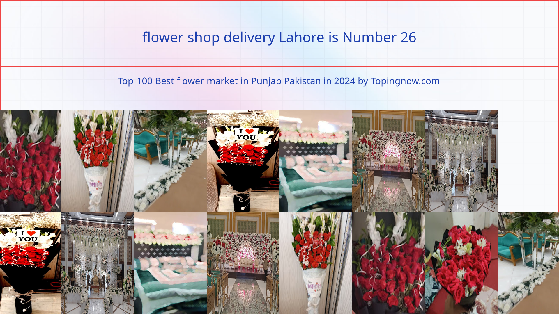 flower shop delivery Lahore: Top 100 Best flower market in Punjab Pakistan in 2024