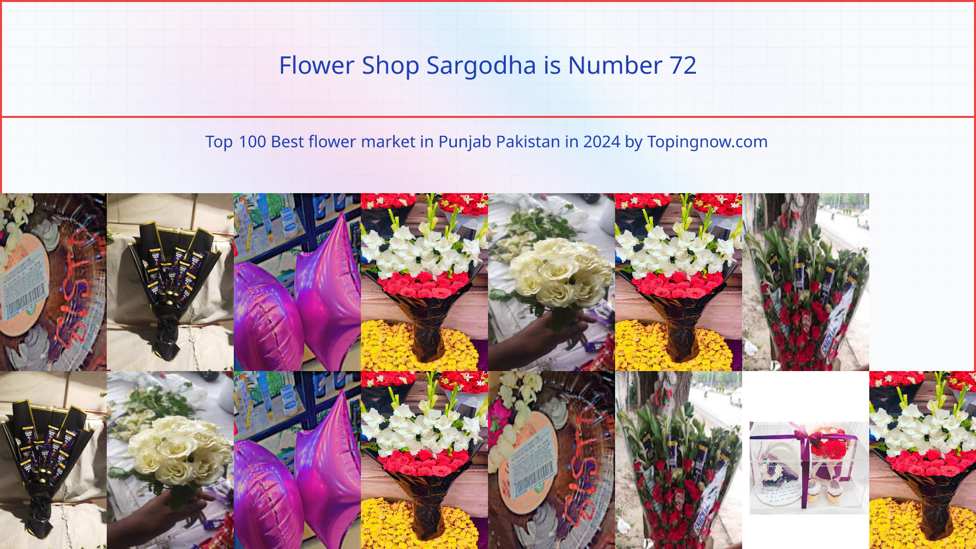 Flower Shop Sargodha: Top 100 Best flower market in Punjab Pakistan in 2024