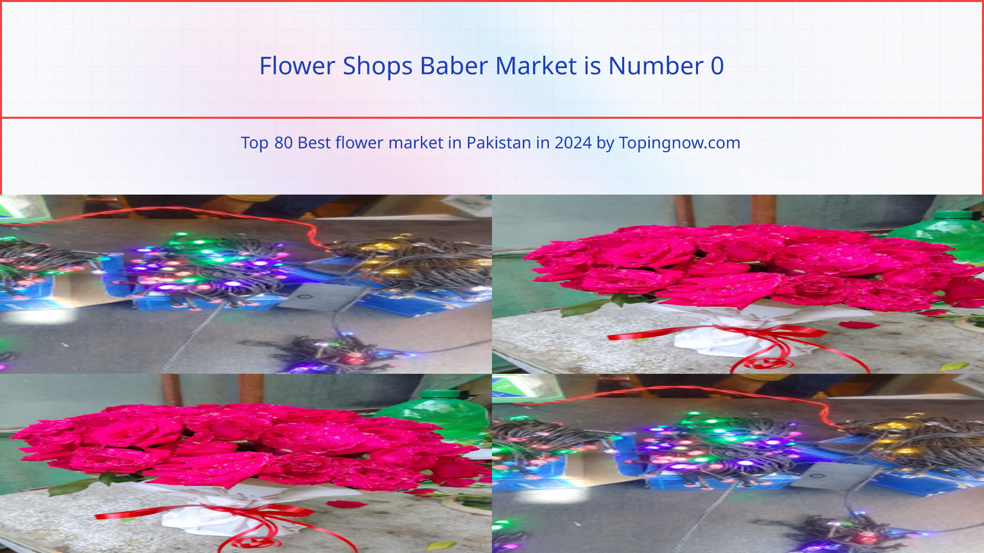 Flower Shops Baber Market: Top 80 Best flower market in Pakistan in 2024