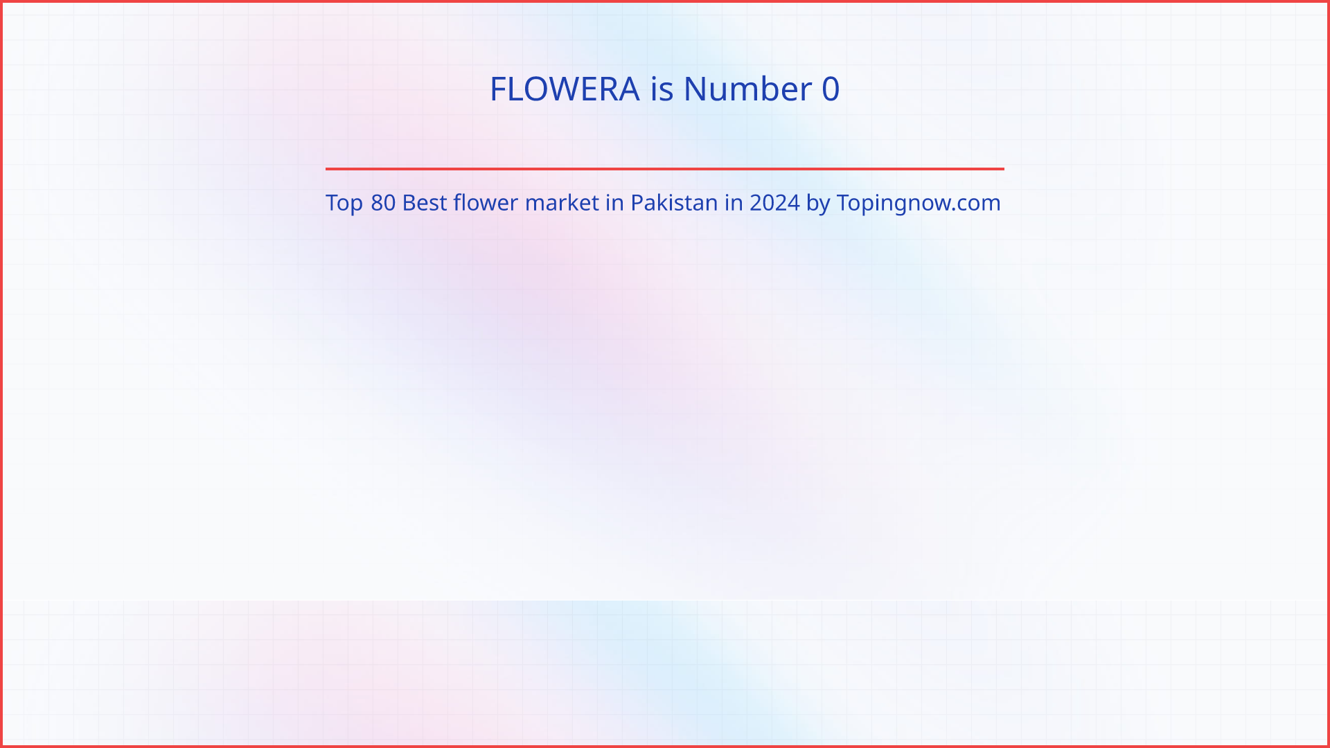 FLOWERA: Top 80 Best flower market in Pakistan in 2024