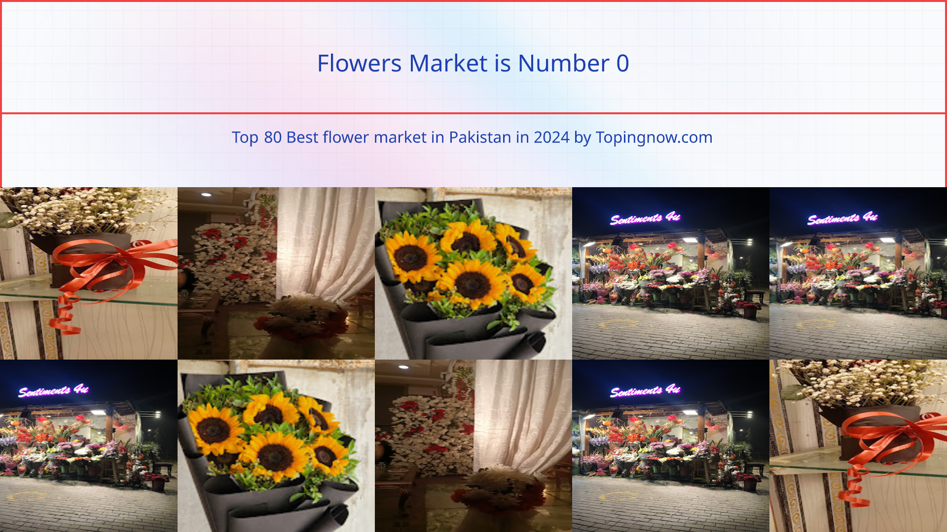 Flowers Market: Top 80 Best flower market in Pakistan in 2024