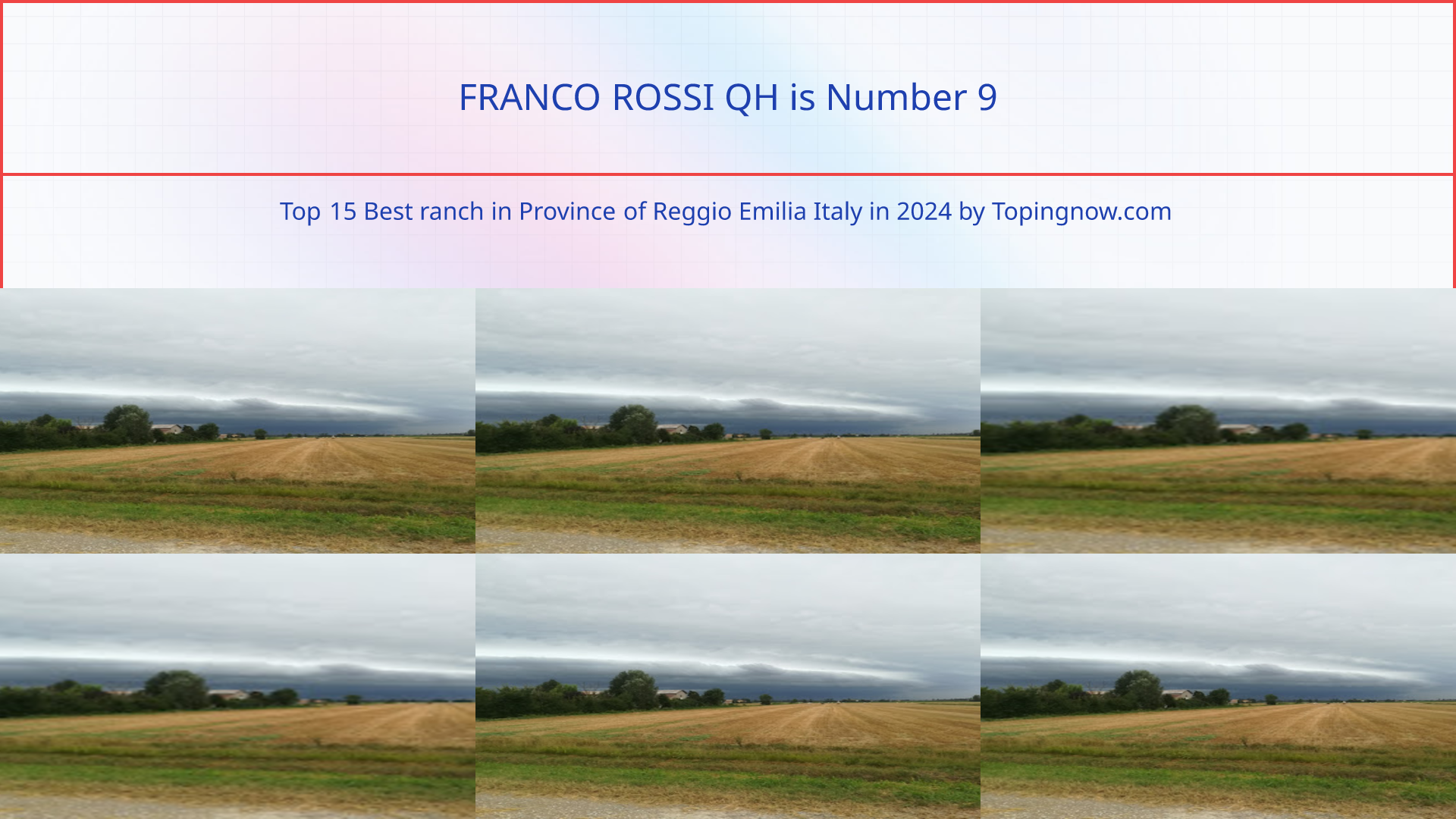 FRANCO ROSSI QH: Top 15 Best ranch in Province of Reggio Emilia Italy in 2025