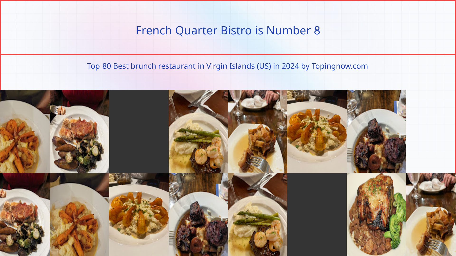 French Quarter Bistro: Top 80 Best brunch restaurant in Virgin Islands (US) in 2024