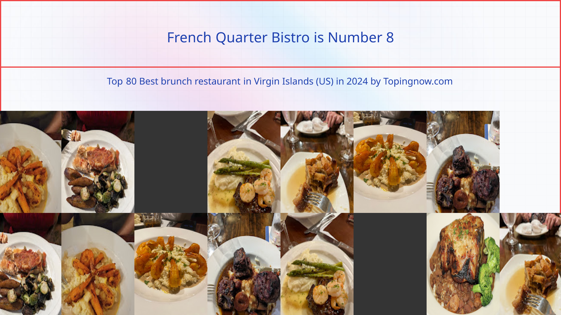 French Quarter Bistro: Top 80 Best brunch restaurant in Virgin Islands (US) in 2025