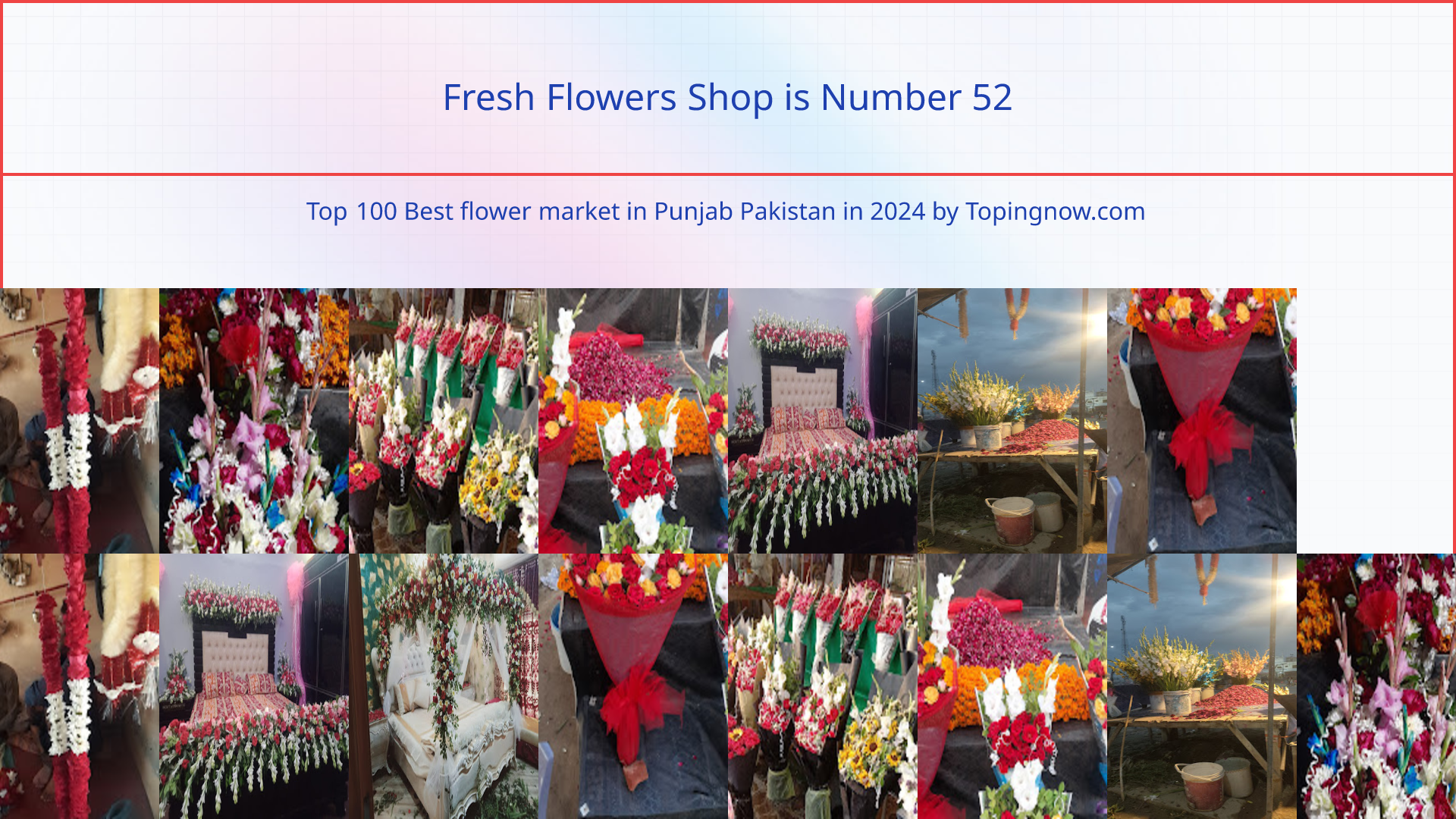 Fresh Flowers Shop: Top 100 Best flower market in Punjab Pakistan in 2024