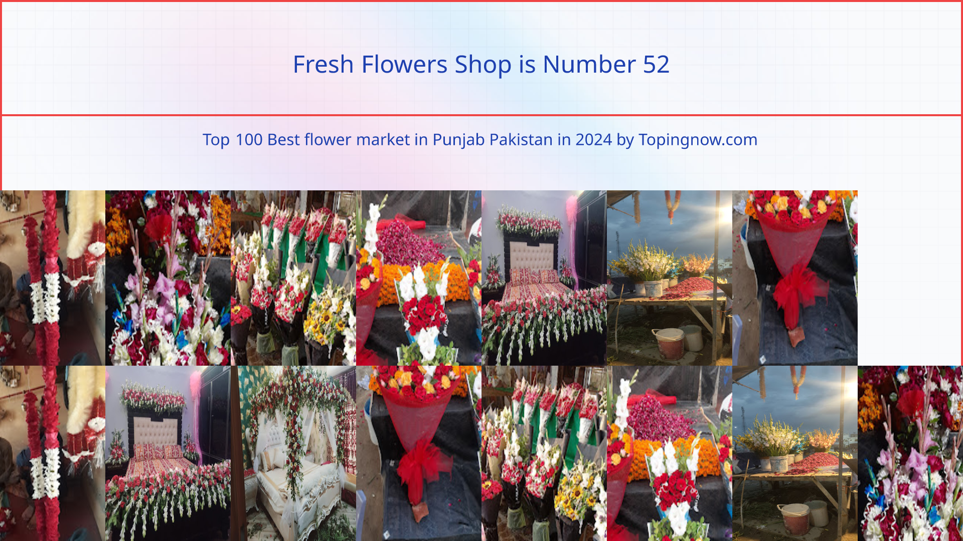 Fresh Flowers Shop: Top 100 Best flower market in Punjab Pakistan in 2025