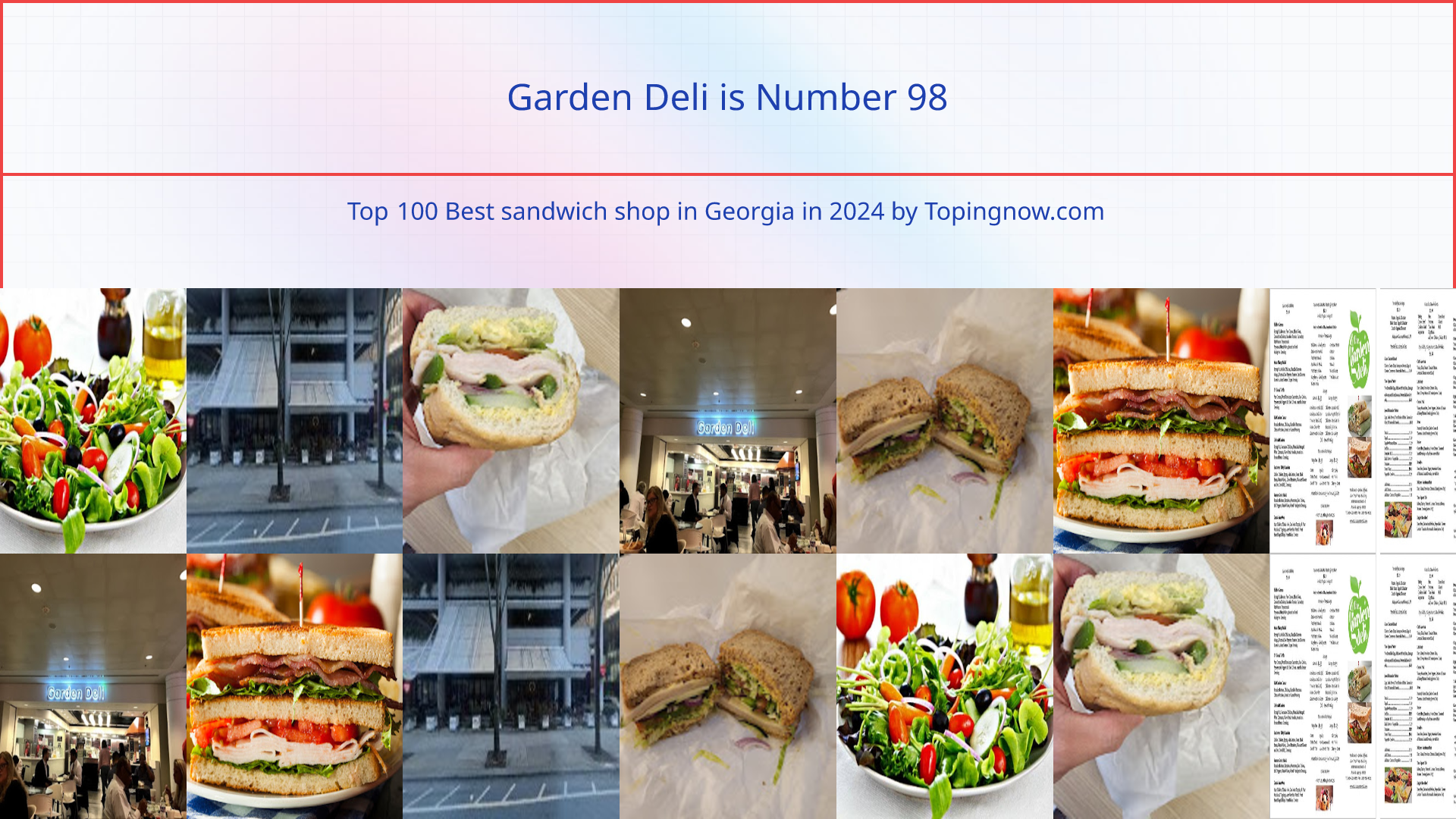 Garden Deli: Top 100 Best sandwich shop in Georgia in 2024