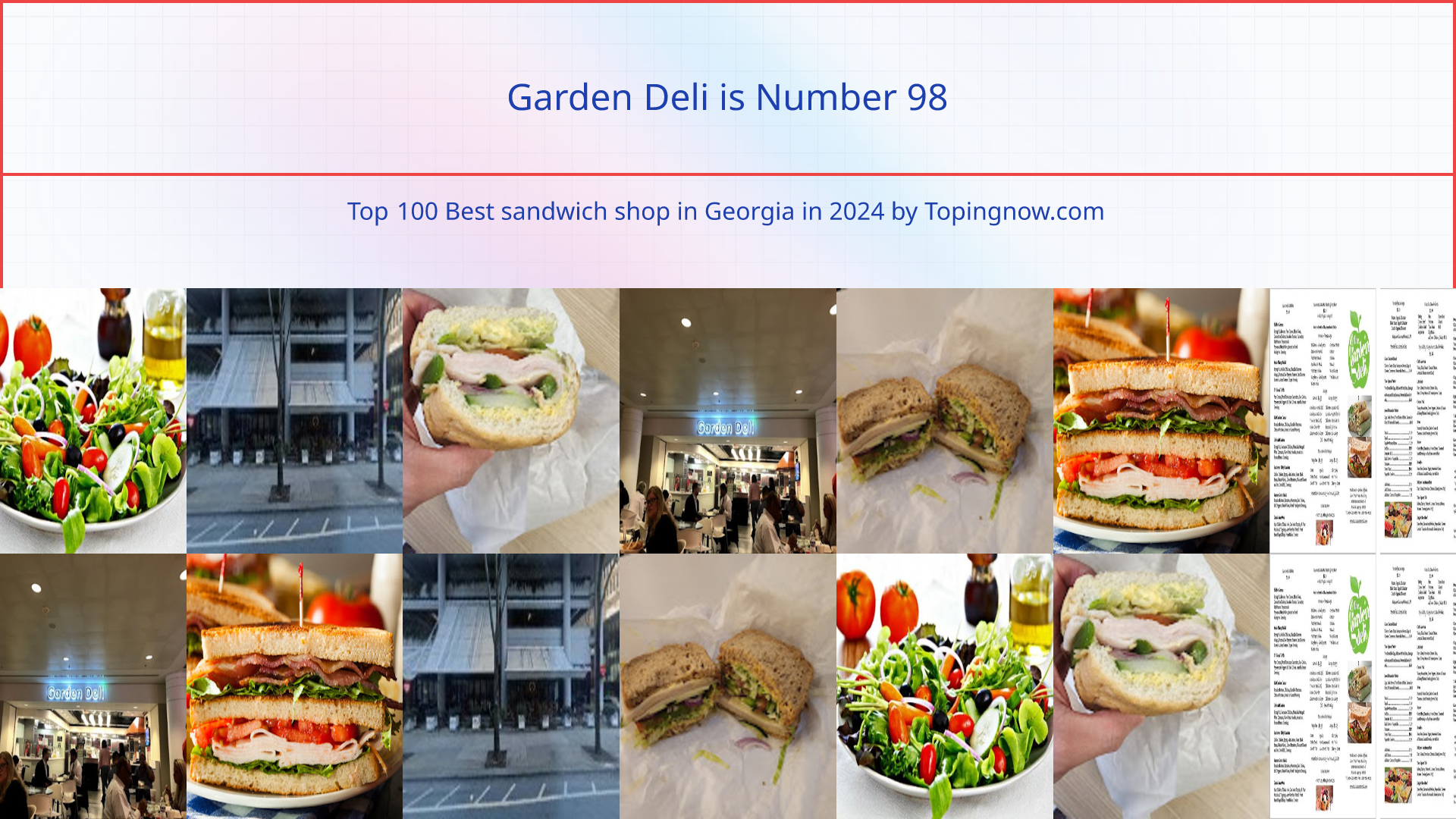 Garden Deli: Top 100 Best sandwich shop in Georgia in 2025