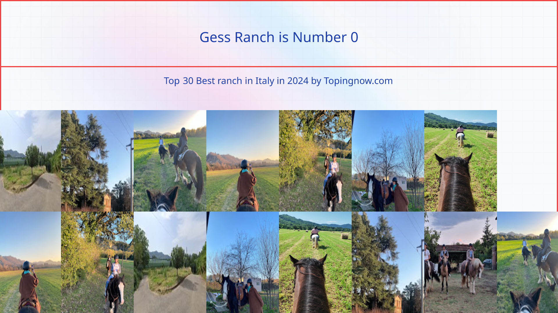 Gess Ranch: Top 30 Best ranch in Italy in 2024