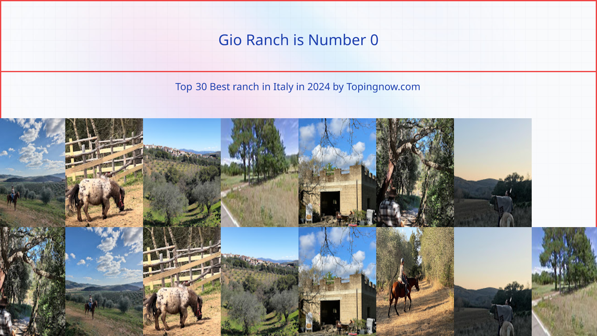 Gio Ranch: Top 30 Best ranch in Italy in 2025